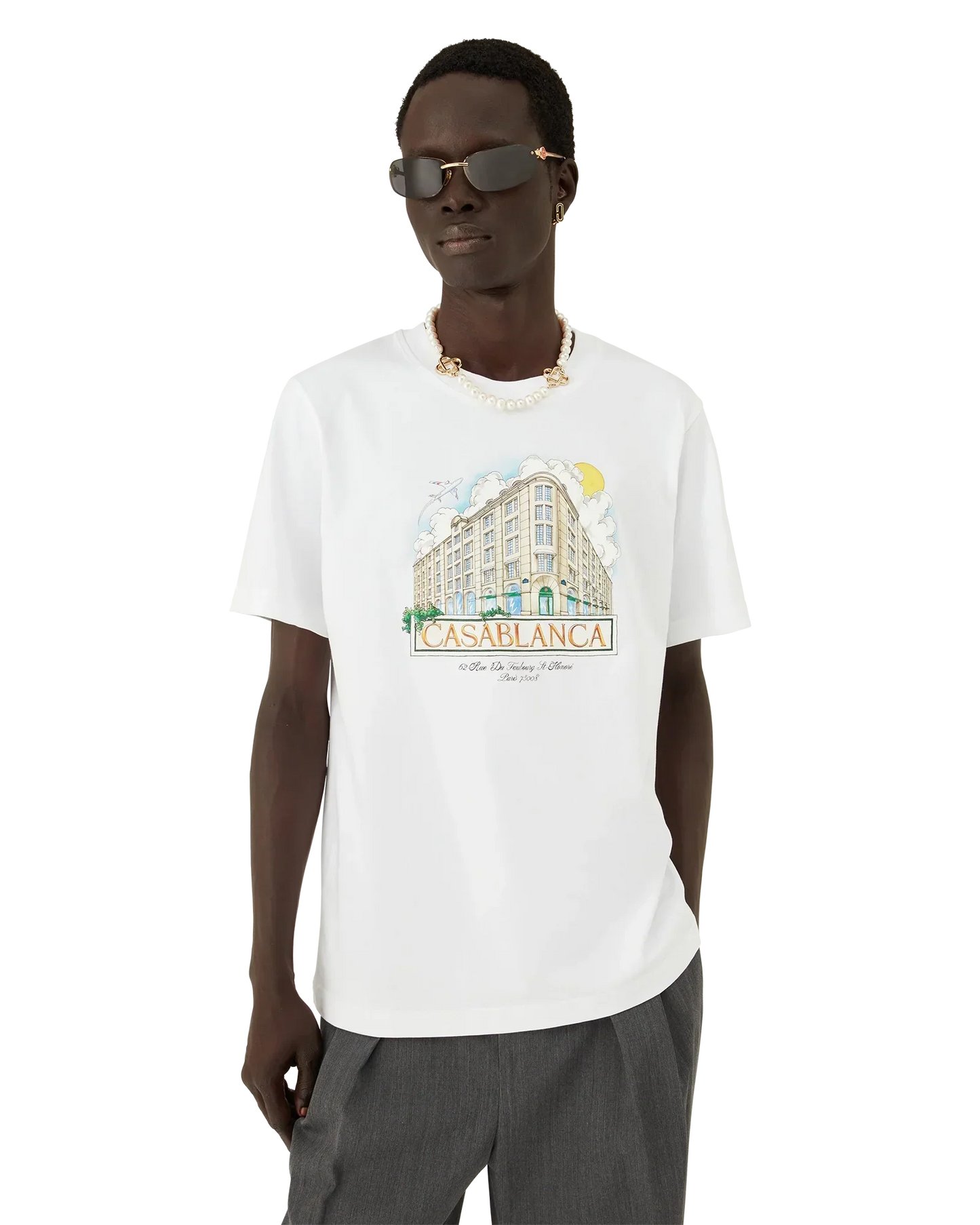 Paris Store Printed Short Sleeve T-Shirt | Casablanca Paris | Image 4