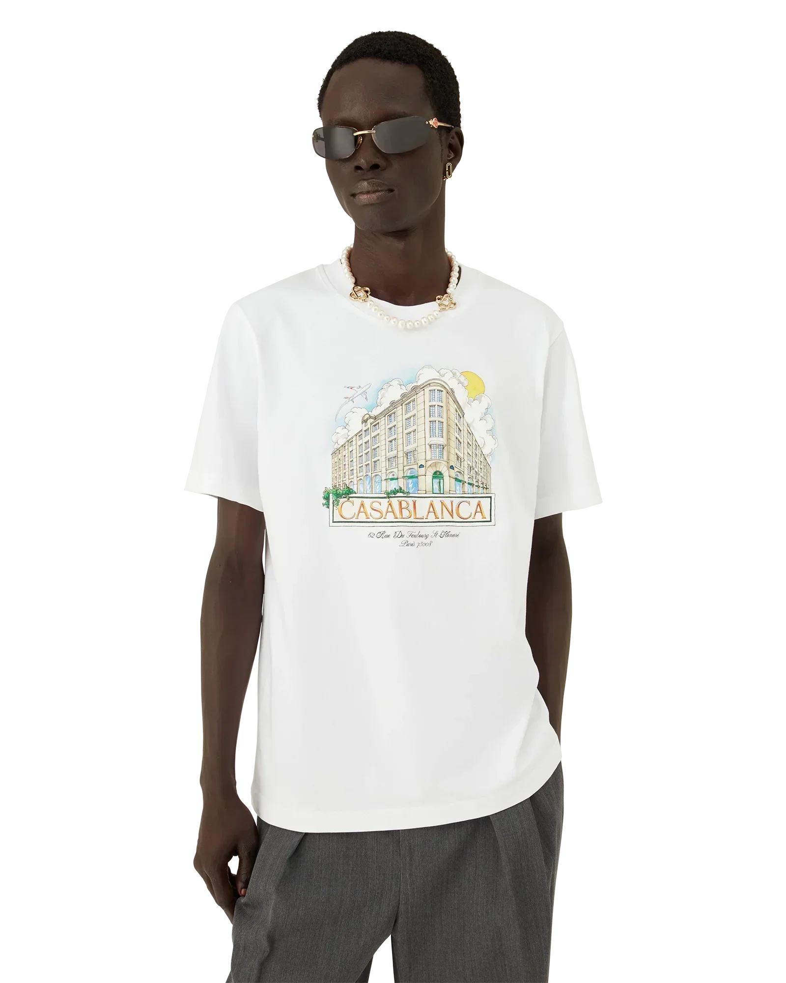 Paris Store Printed Short Sleeve T-Shirt | Casablanca Paris | Image 4