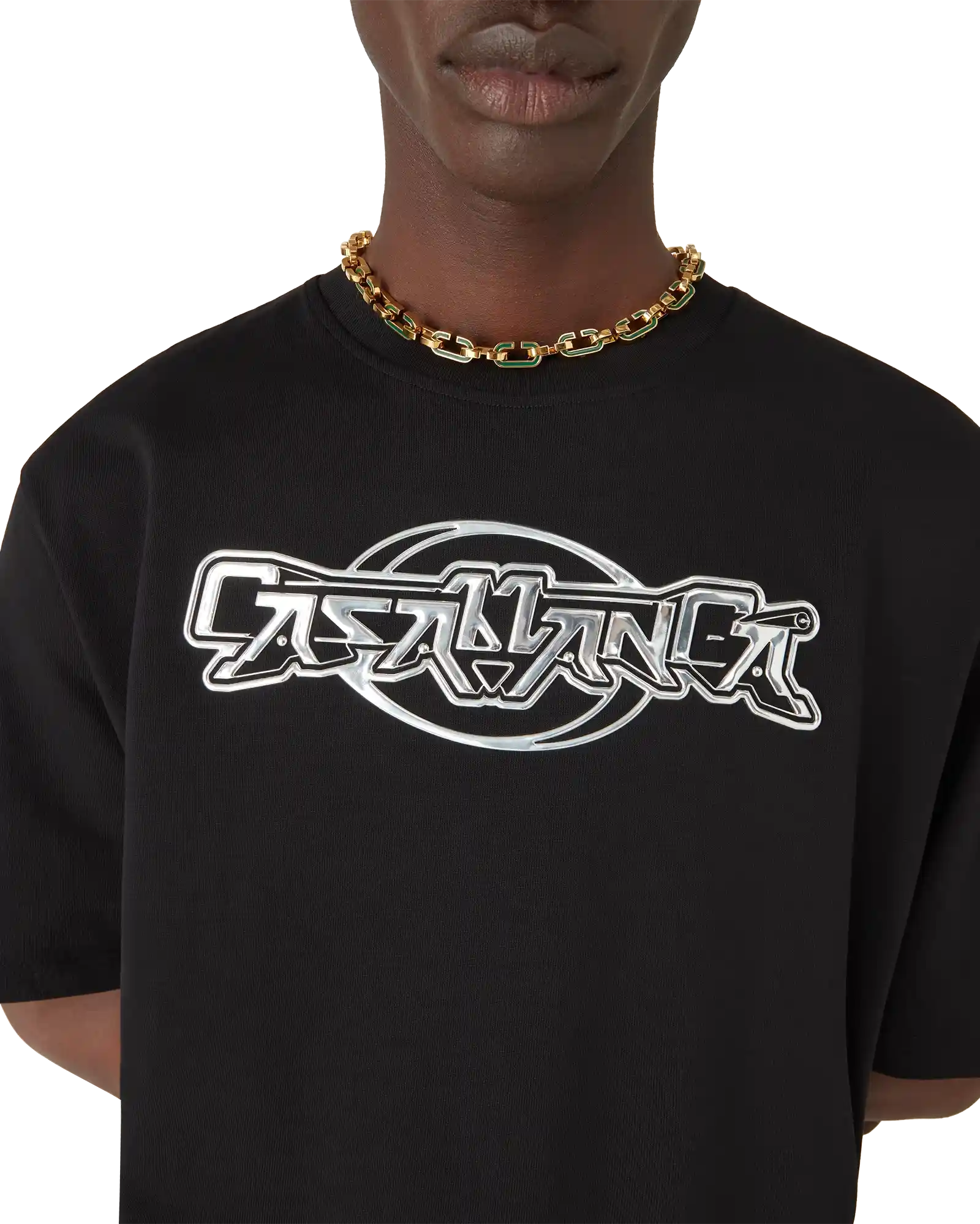 Casablanca Chrome Oversized Short Sleeve T-Shirt | Casablanca Paris | Image 5