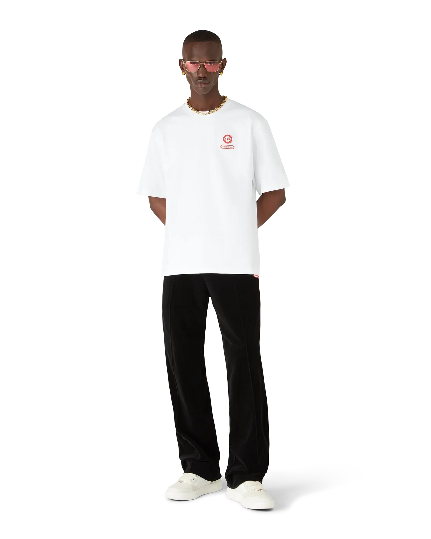 Logo Patch Short Sleeve T-Shirt | Casablanca Paris | Image 2