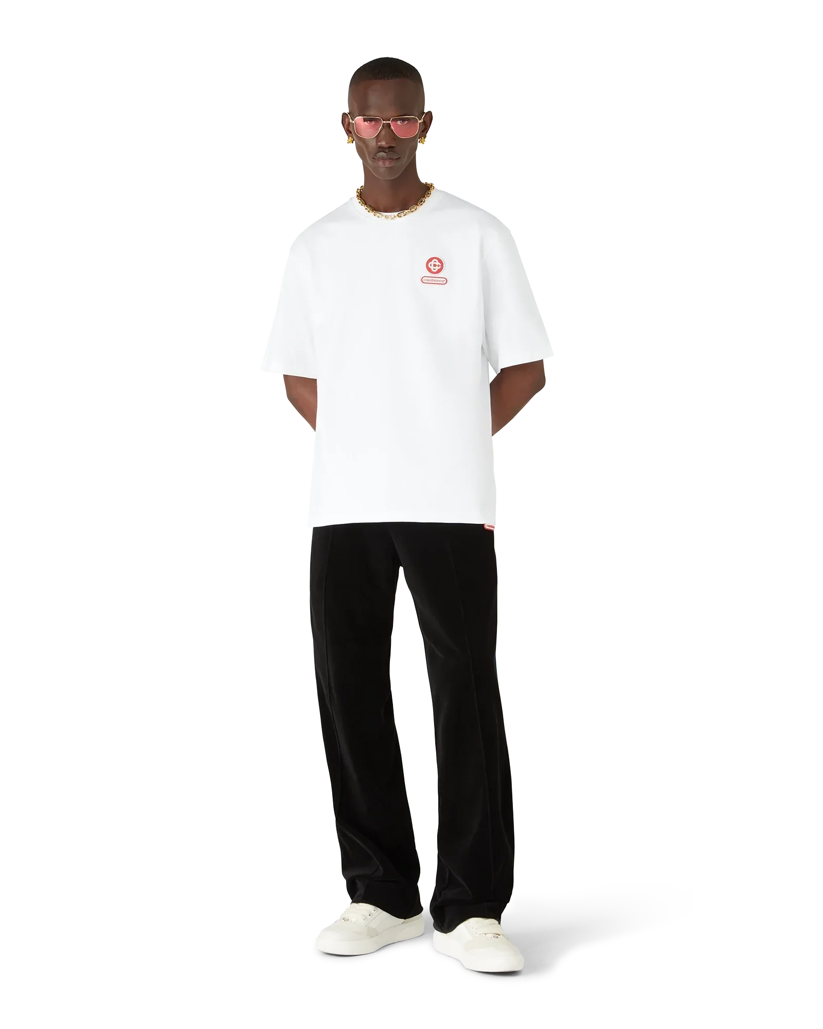 Logo Patch Short Sleeve T-Shirt | Casablanca Paris | Image 2
