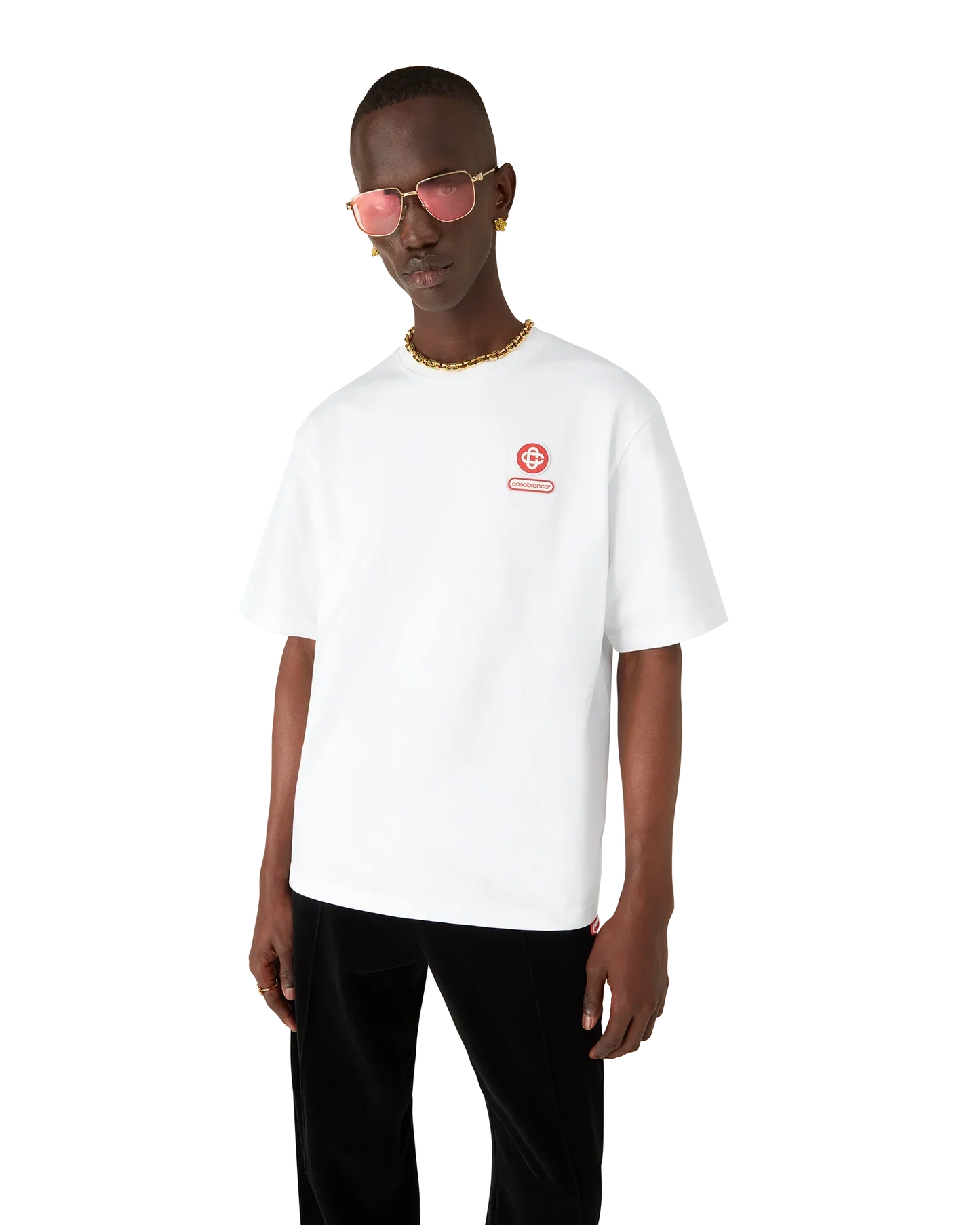 Logo Patch Short Sleeve T-Shirt | Casablanca Paris | Image 4