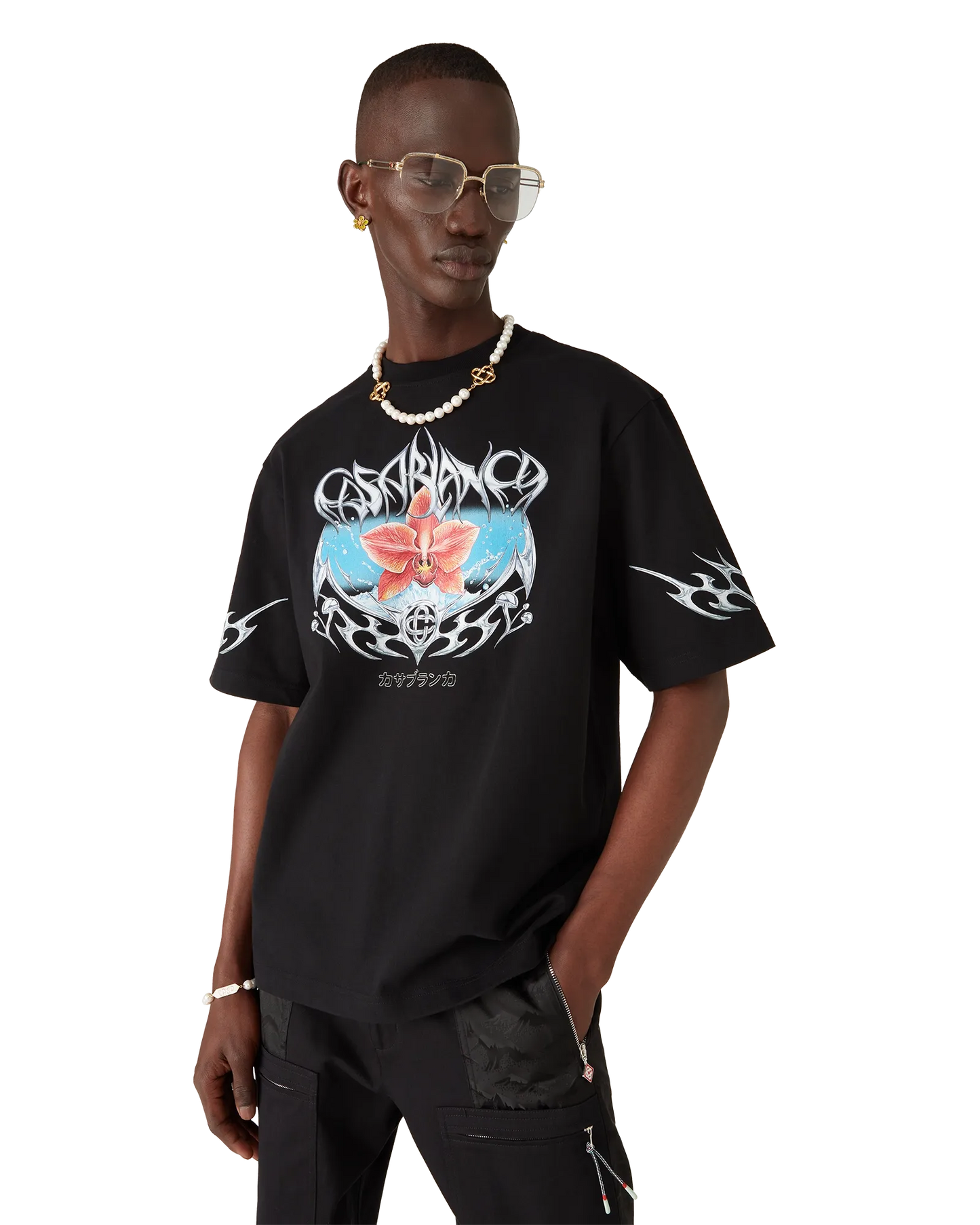 Blades Oversized Short Sleeve T-Shirt | Casablanca Paris | Image 4