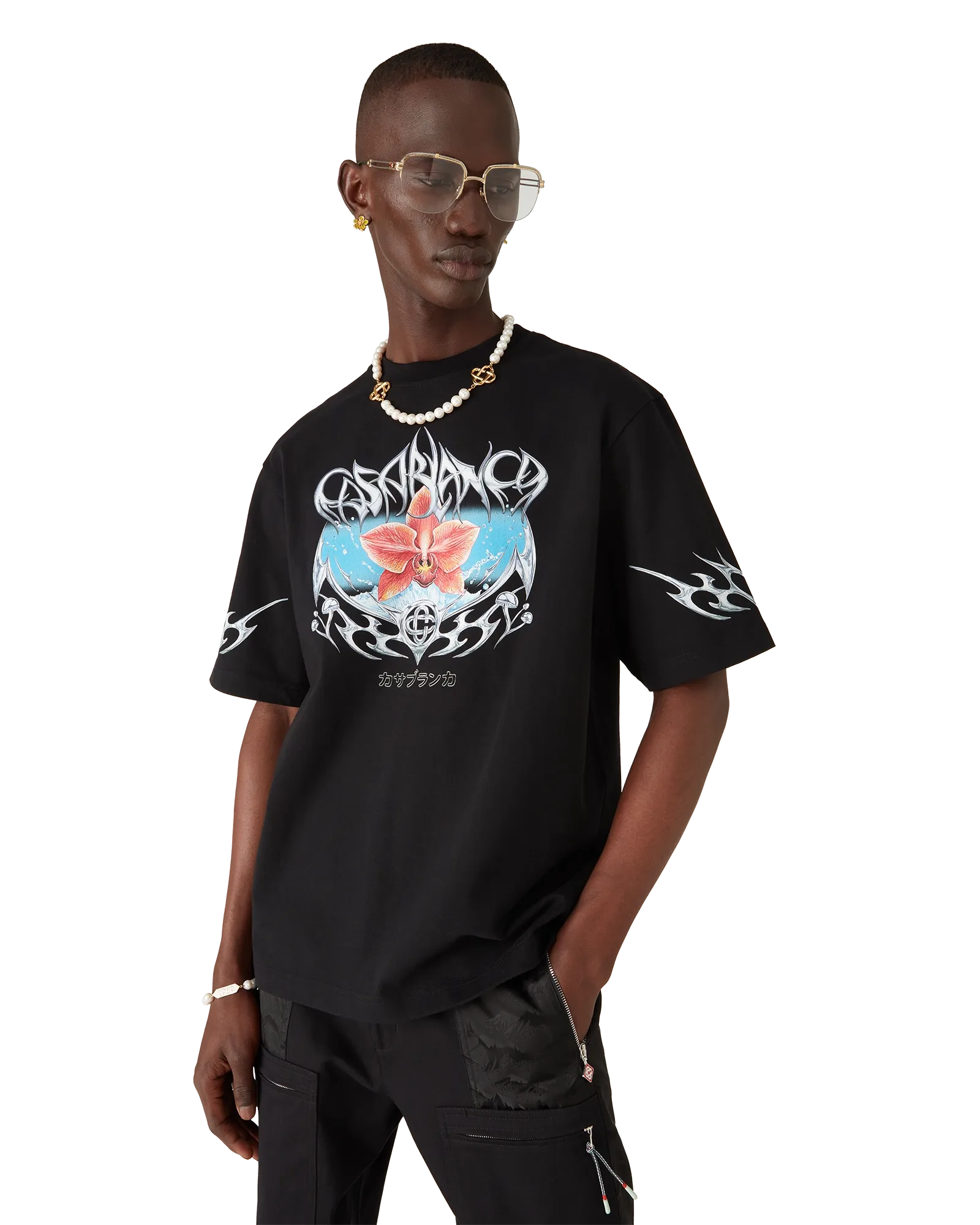 Blades Oversized Short Sleeve T-Shirt | Casablanca Paris | Image 4