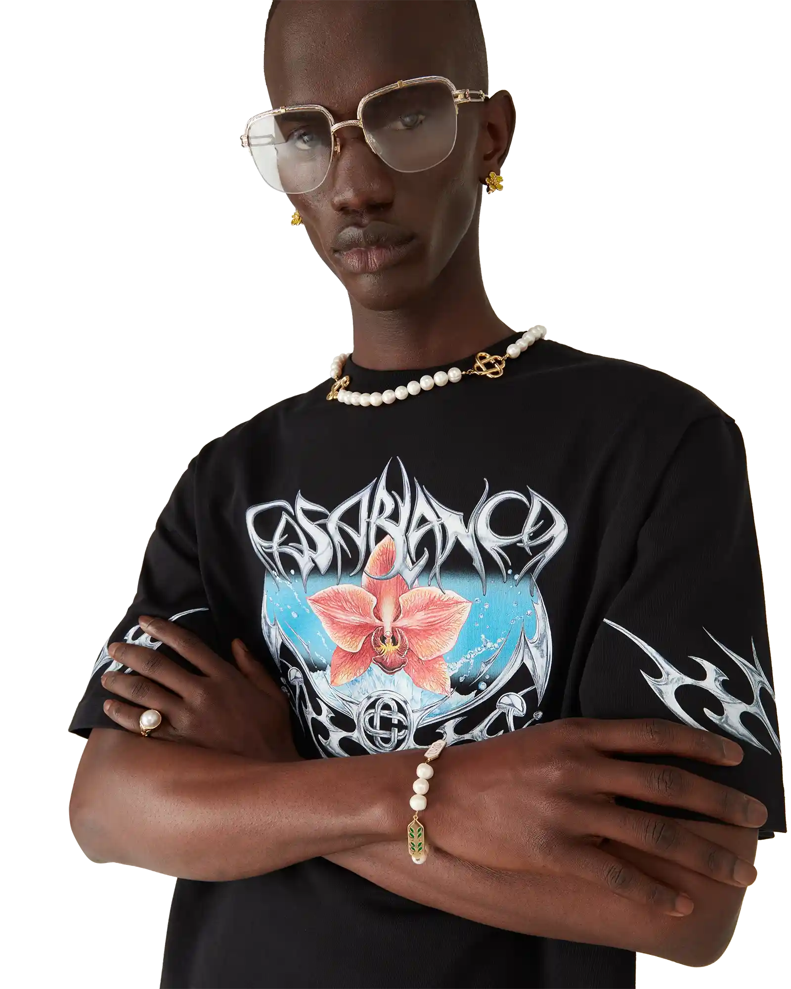 Blades Oversized Short Sleeve T-Shirt | Casablanca Paris | Image 5