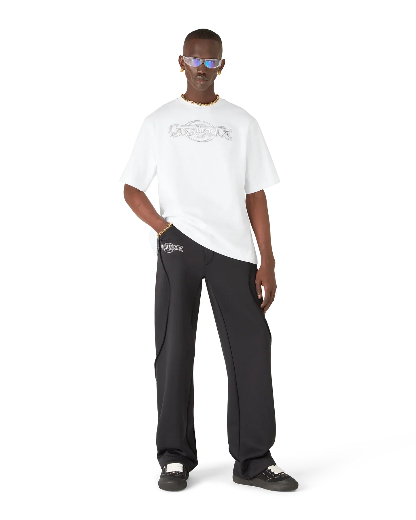 Casablanca Chrome Oversized Short Sleeve T-Shirt | Casablanca Paris | Image 2
