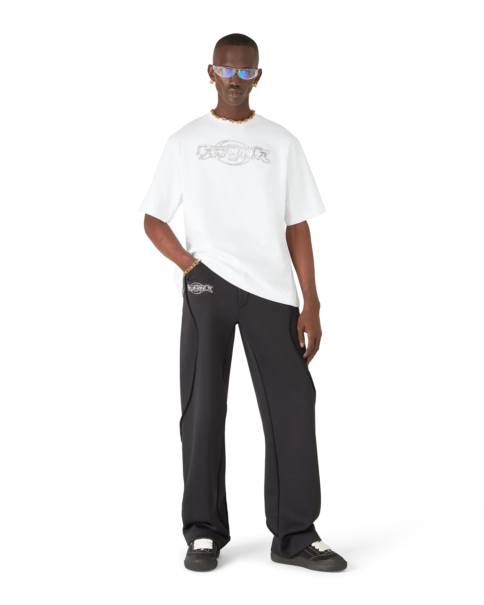 Casablanca Chrome Oversized Short Sleeve T-Shirt | Casablanca Paris | Image 2