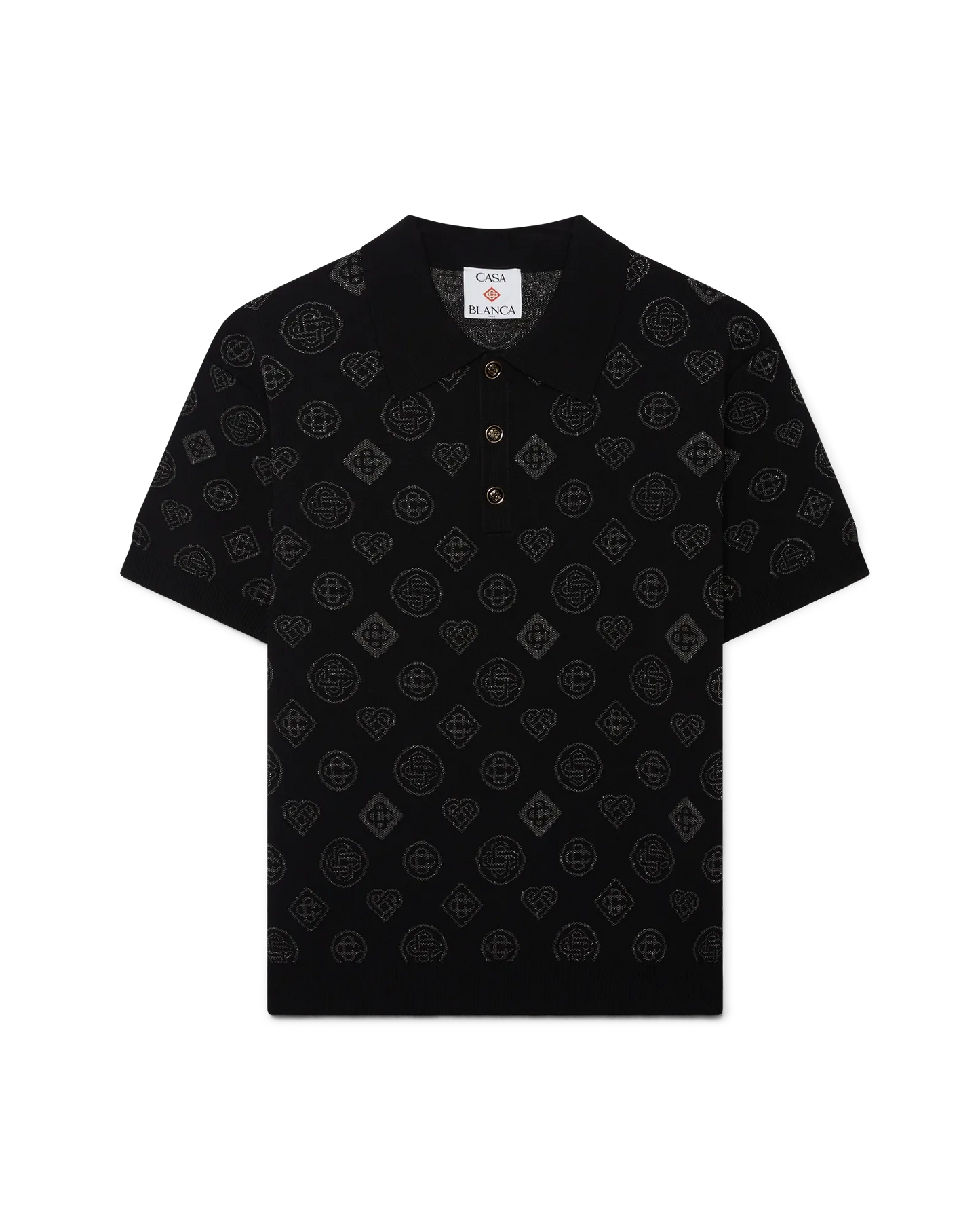 Monogram Jacquard Polo | Casablanca Paris | Image 1