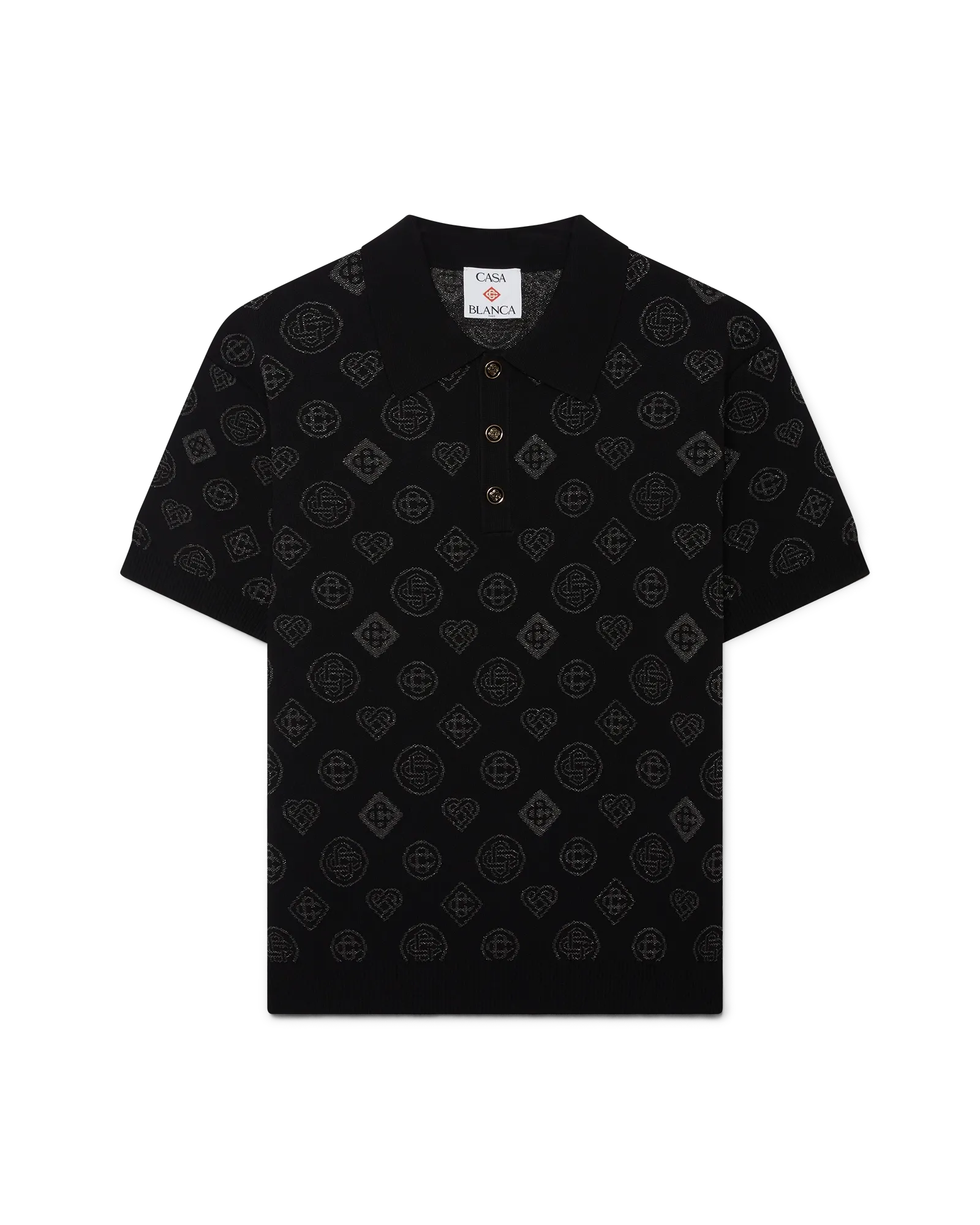 Monogram Jacquard Polo | Casablanca Paris | Image 1