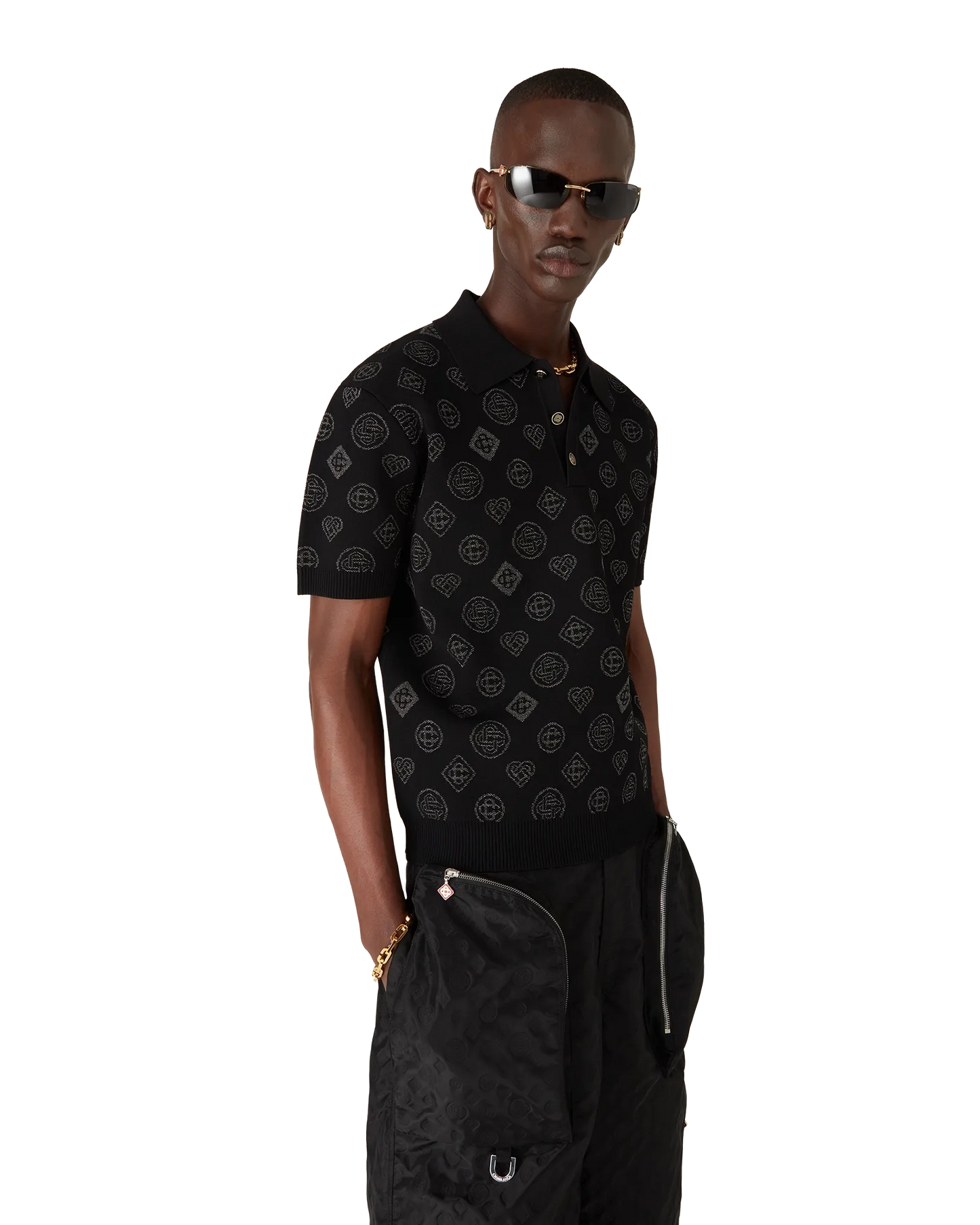 Monogram Jacquard Polo | Casablanca Paris | Image 4