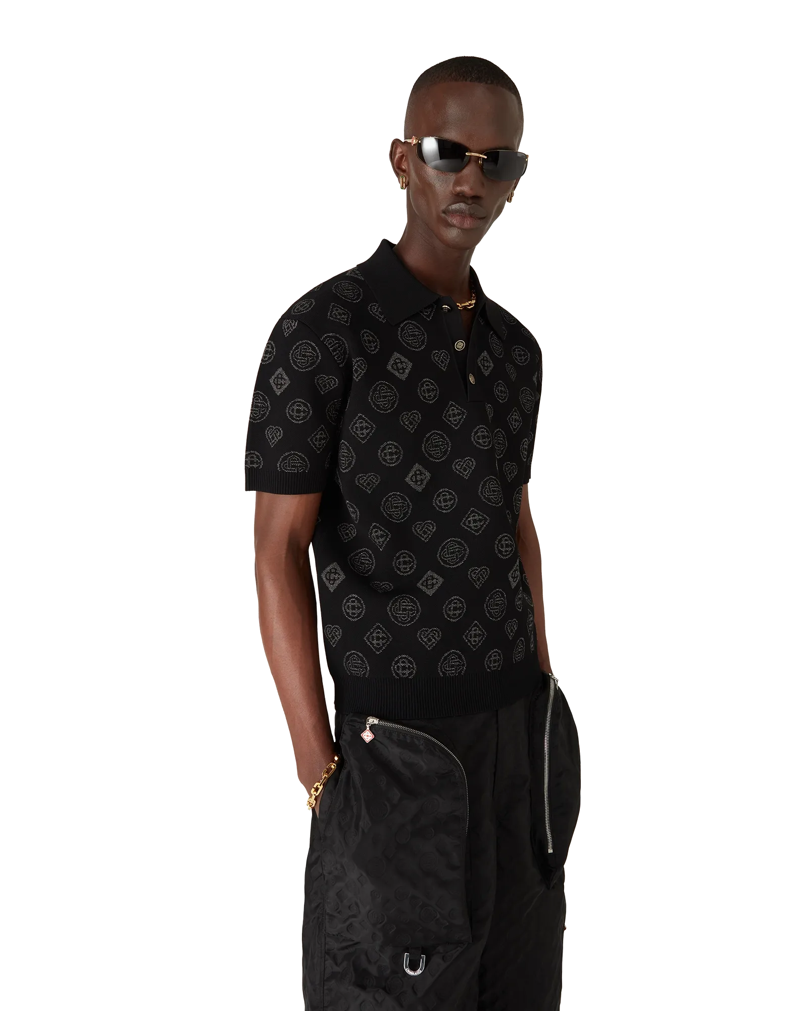 Monogram Jacquard Polo | Casablanca Paris | Image 4