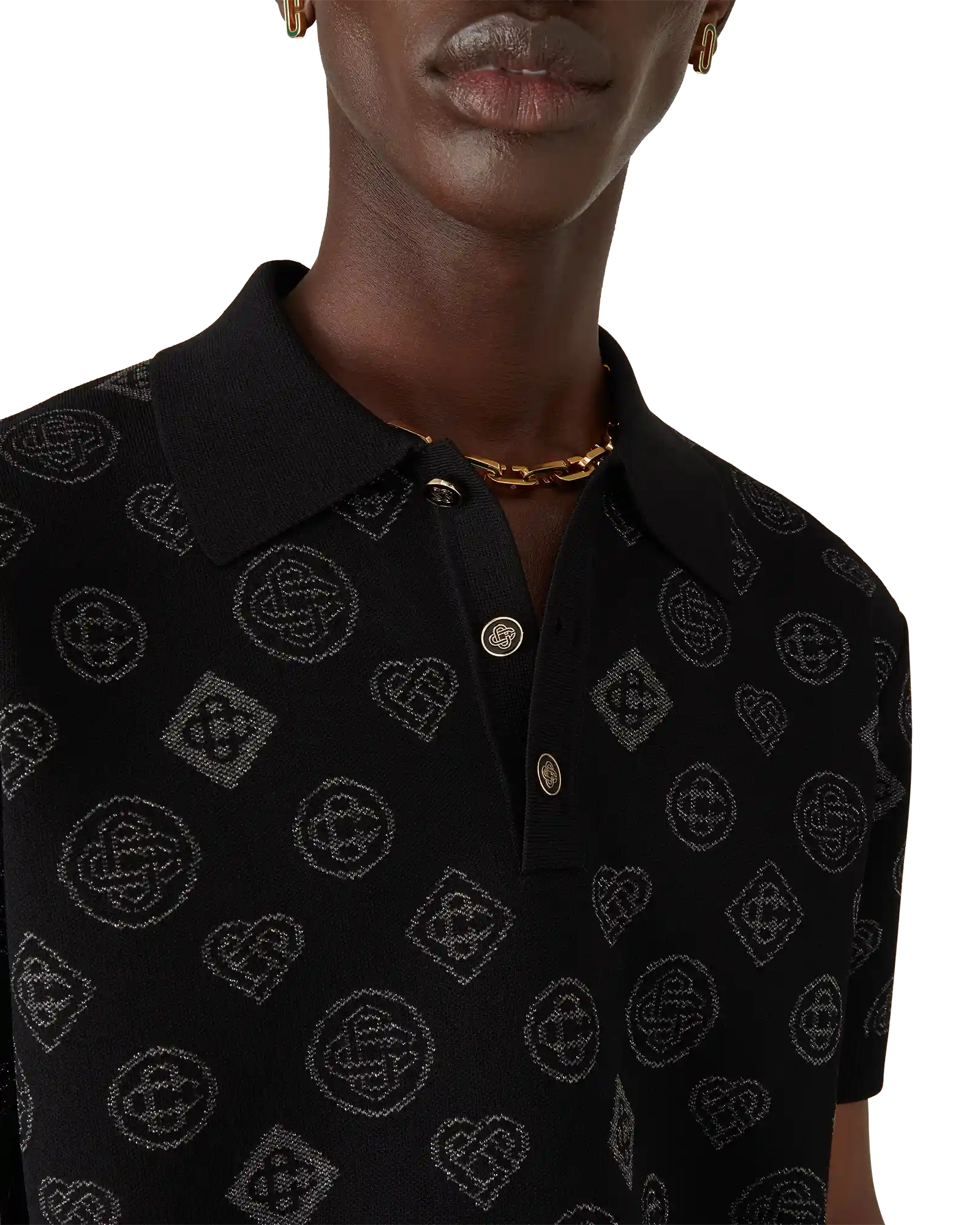 Monogram Jacquard Polo | Casablanca Paris | Image 5