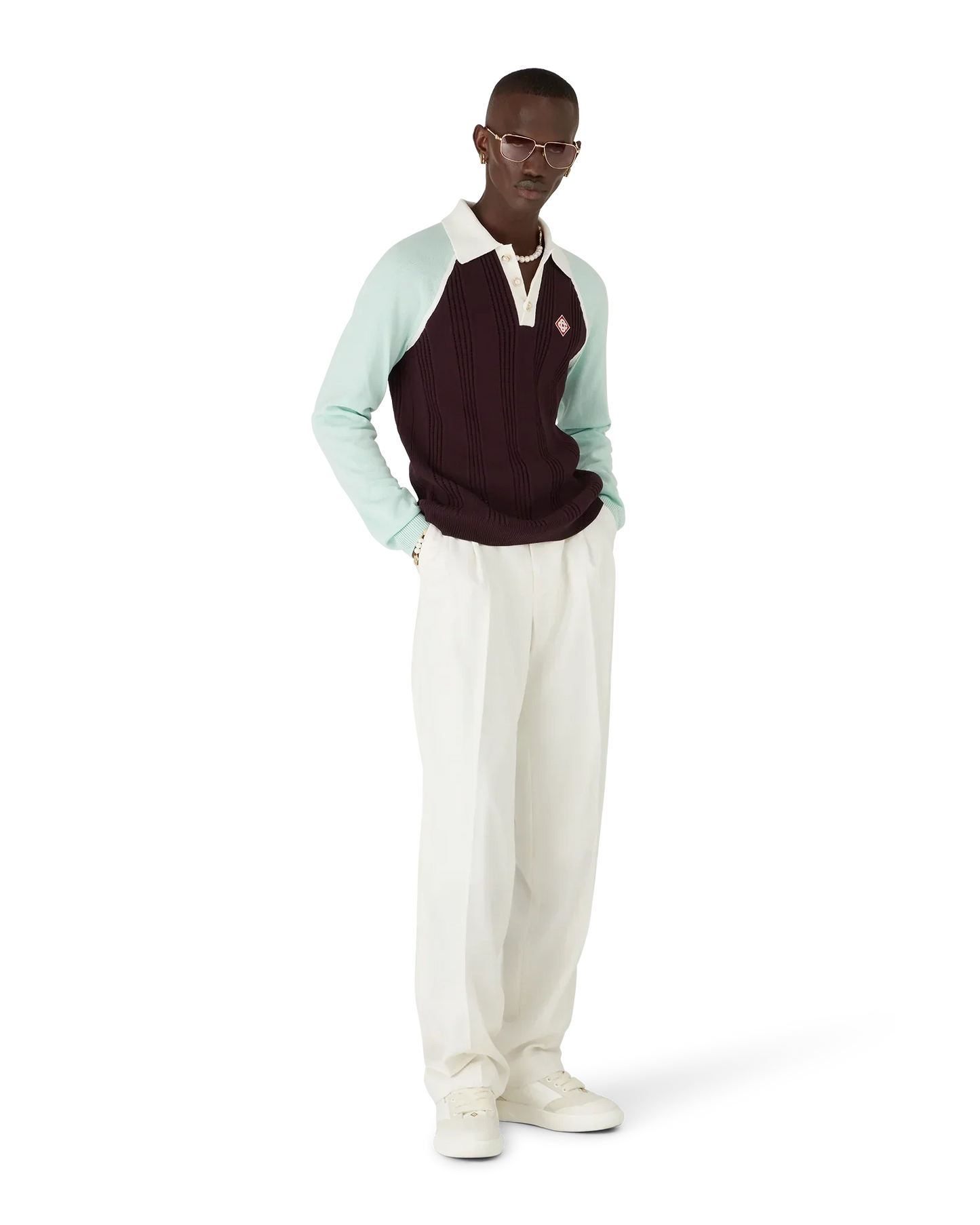 Tennis Long Sleeve Polo | Casablanca Paris | Image 2