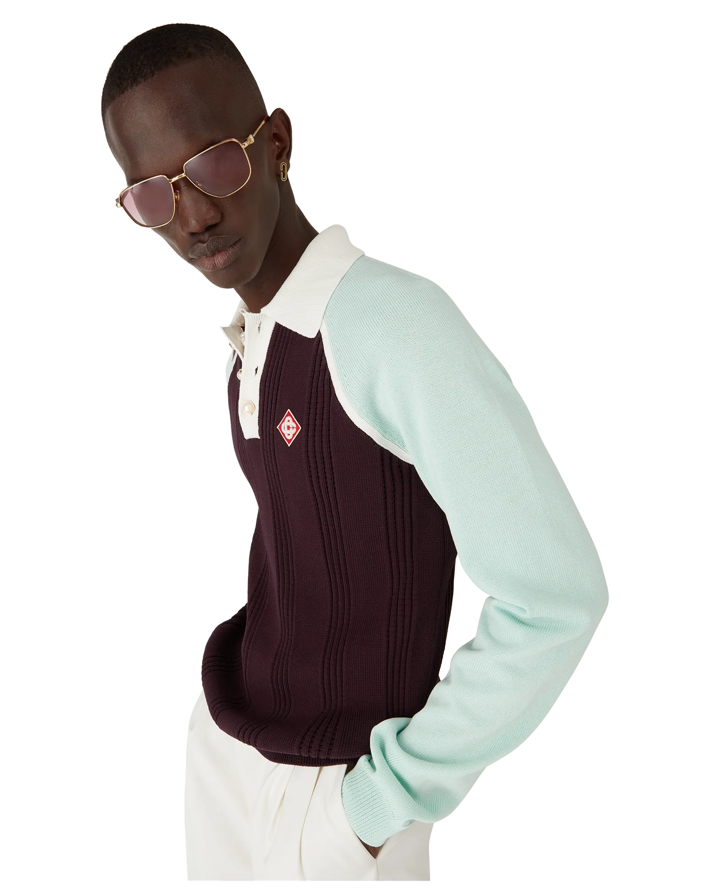 Tennis Long Sleeve Polo | Casablanca Paris | Image 4