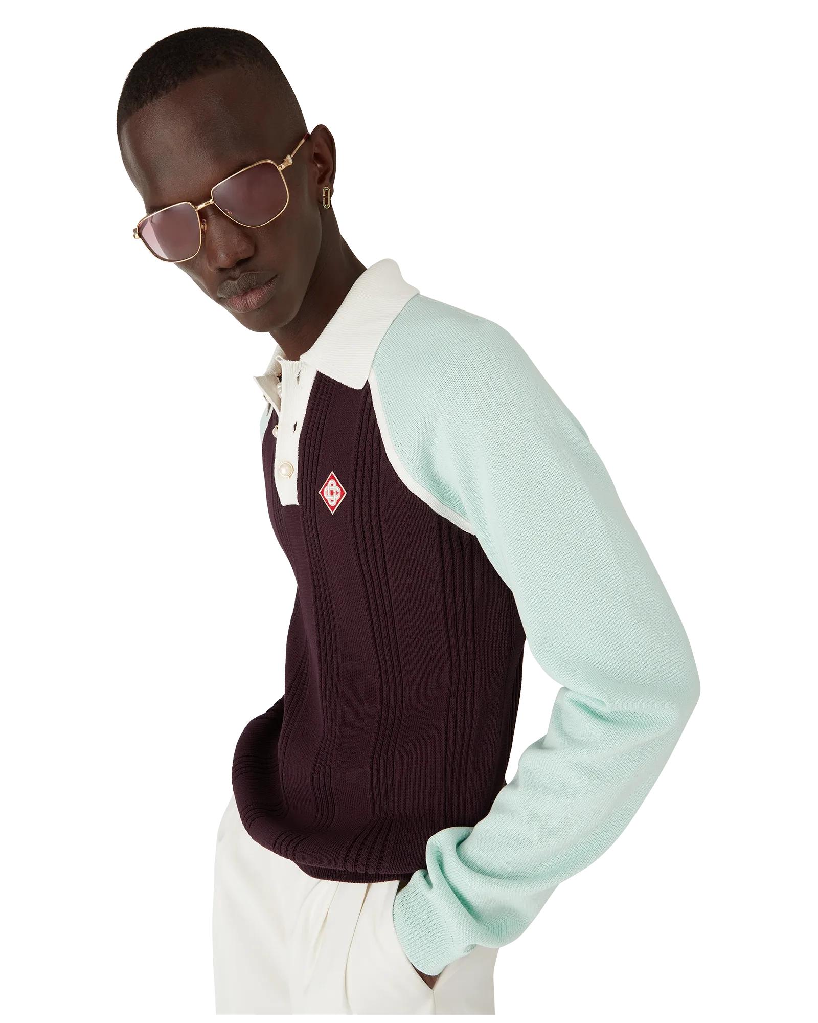 Tennis Long Sleeve Polo | Casablanca Paris | Image 4
