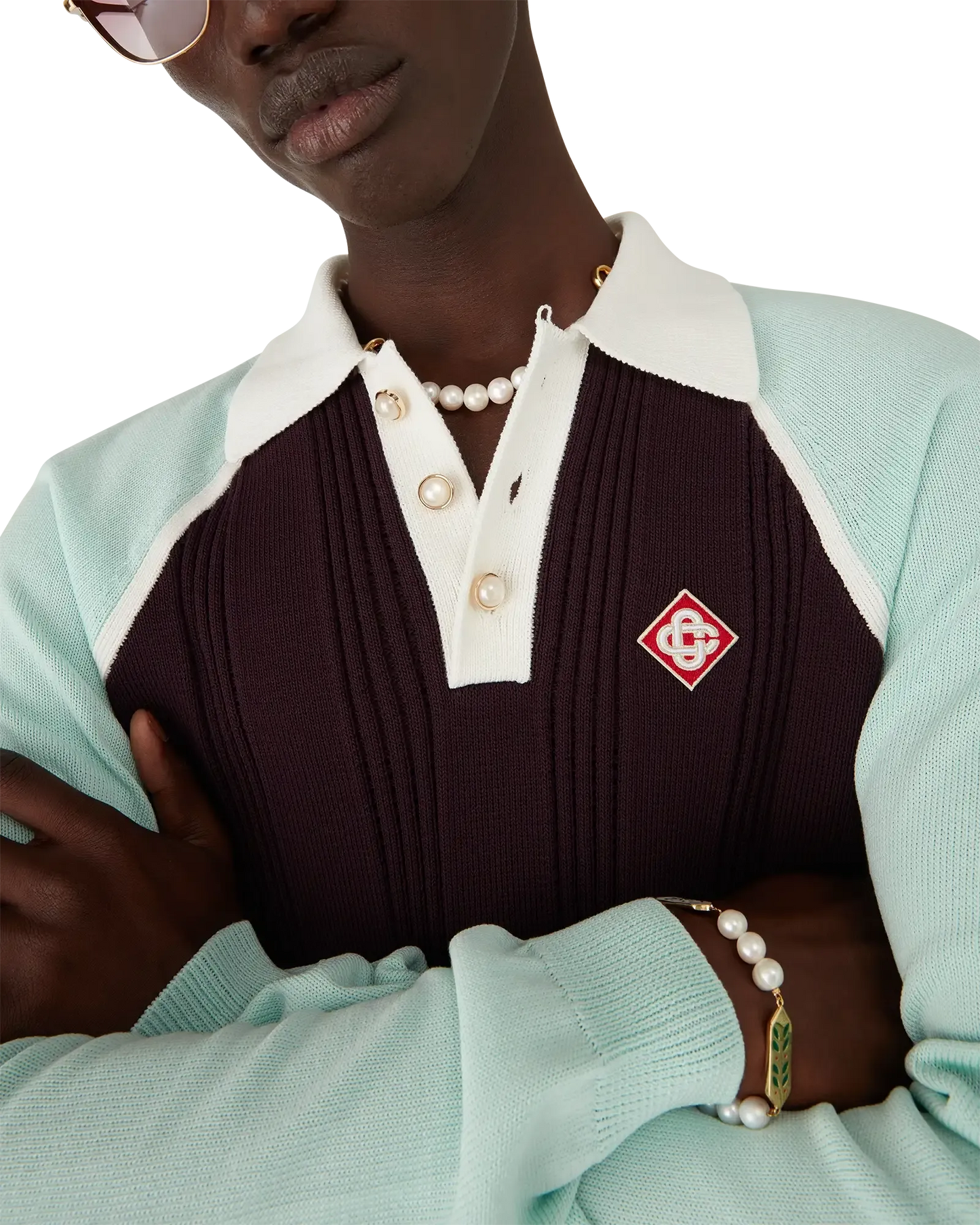 Tennis Long Sleeve Polo | Casablanca Paris | Image 5