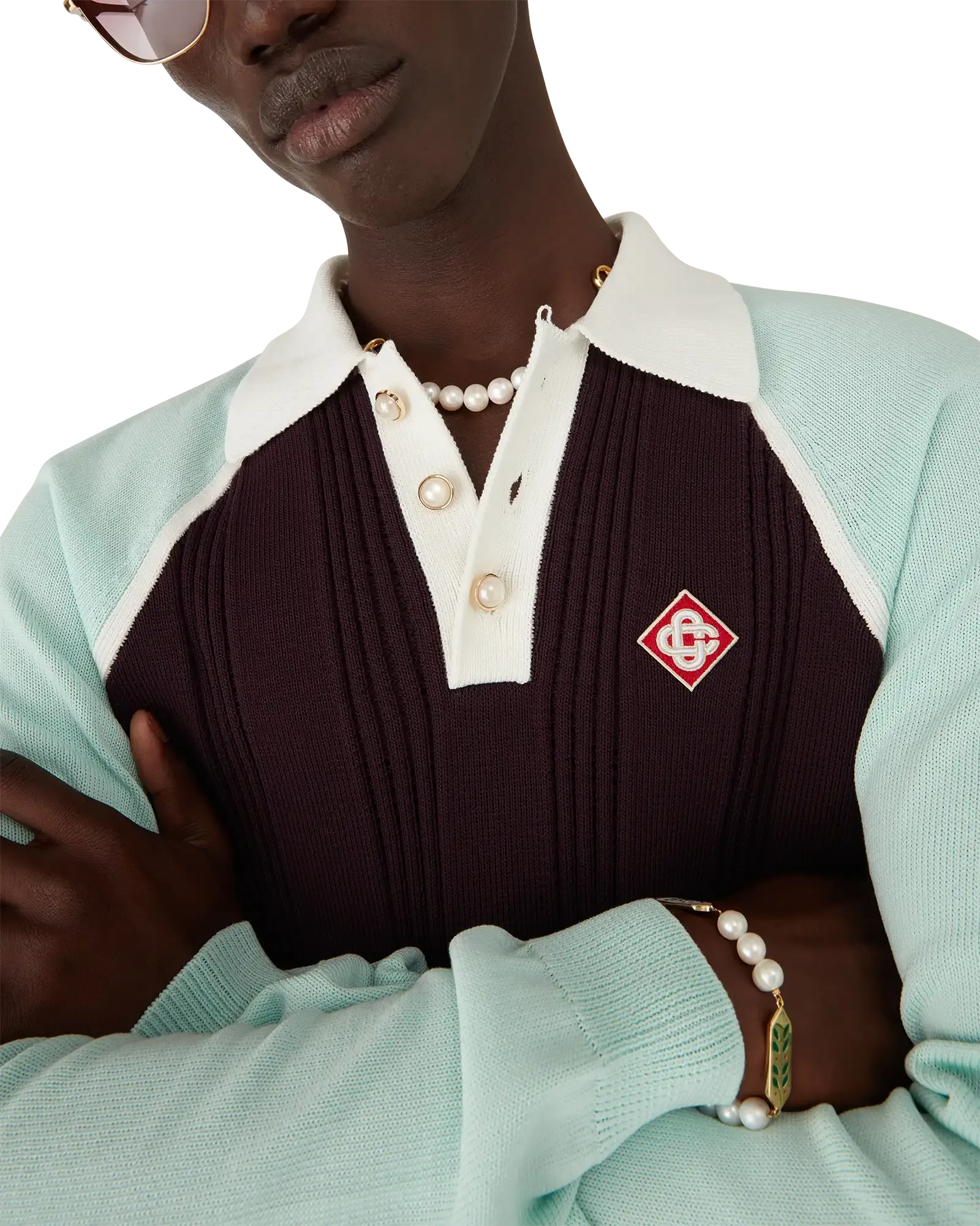 Tennis Long Sleeve Polo | Casablanca Paris | Image 5