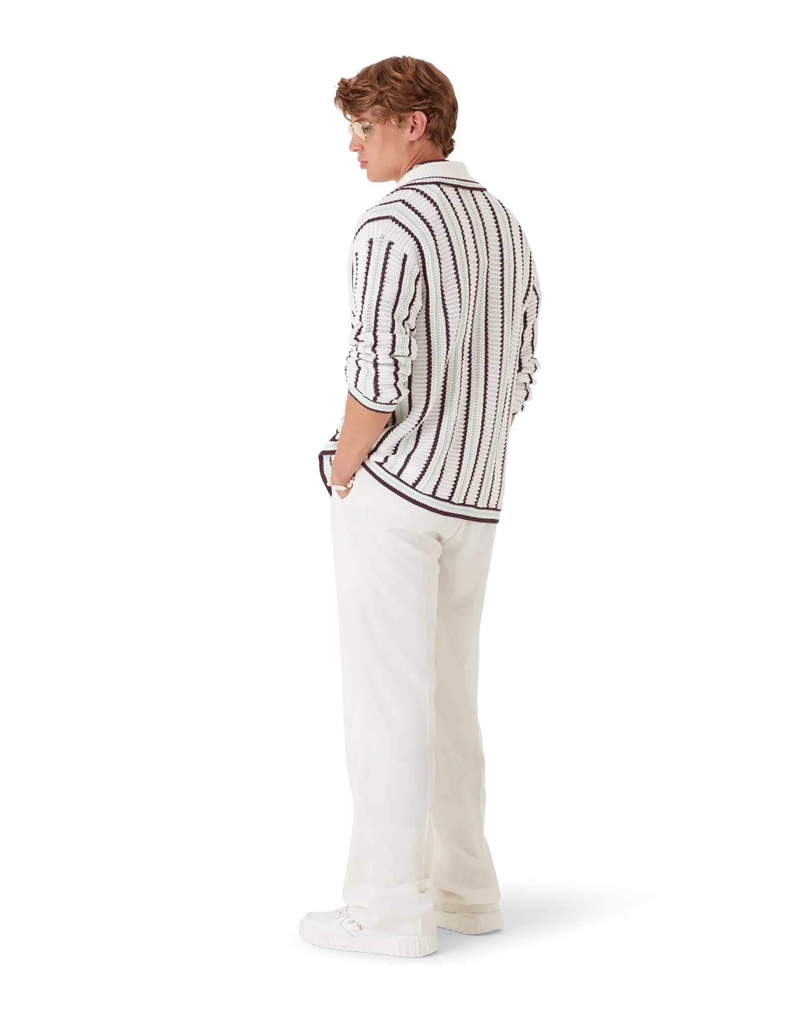 Striped Cotton Crochet Shirt | Casablanca Paris | Image 3