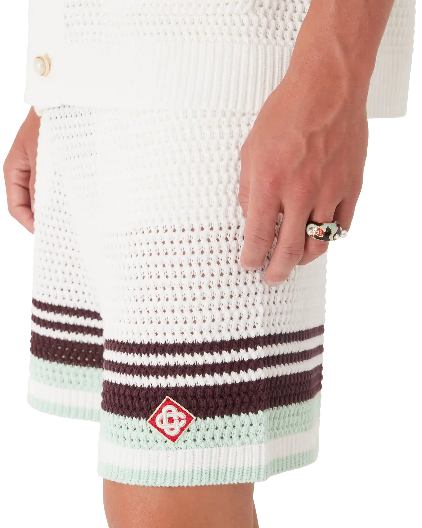 Tennis Cotton Crochet Shorts | Casablanca Paris | Image 5