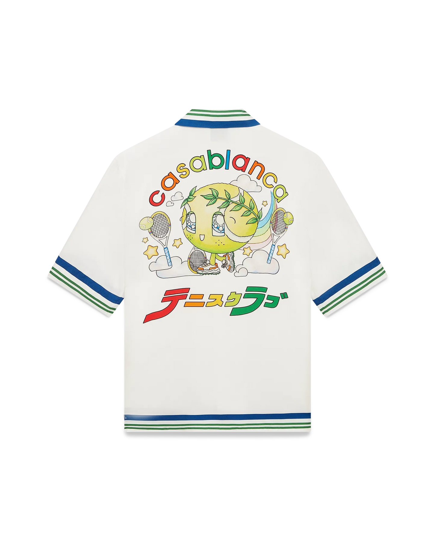 Tennis Mascot Short Sleeve Silk Twill Shirt | Casablanca Paris | Image 1
