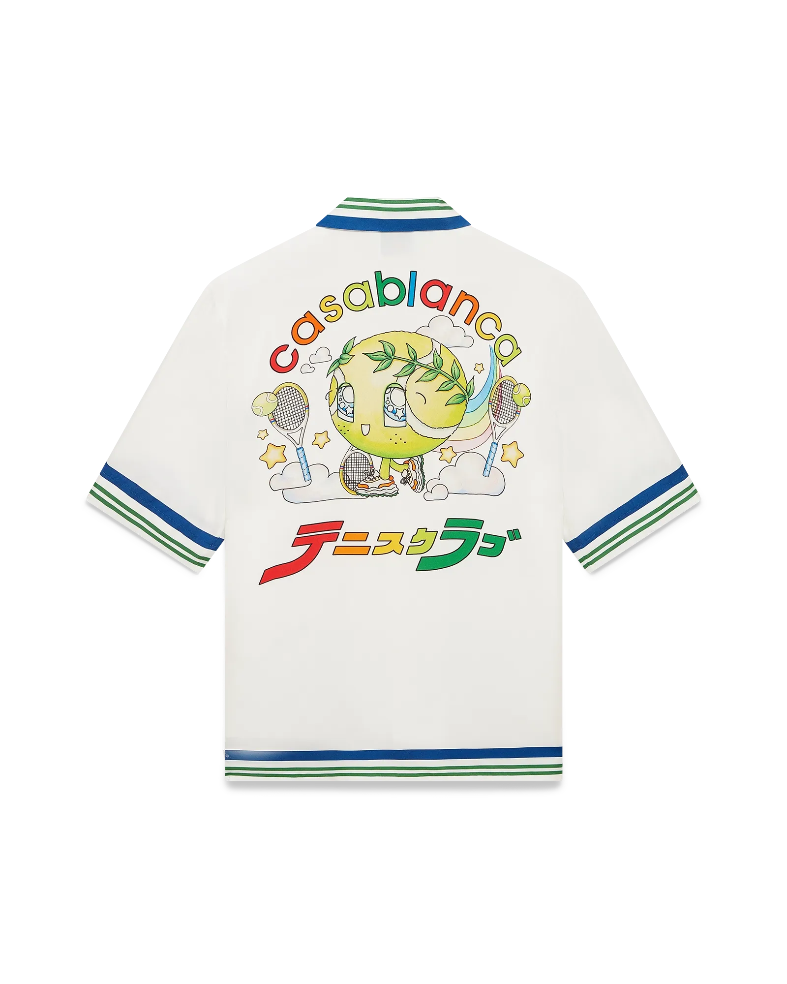 Tennis Mascot Short Sleeve Silk Twill Shirt | Casablanca Paris | Image 1
