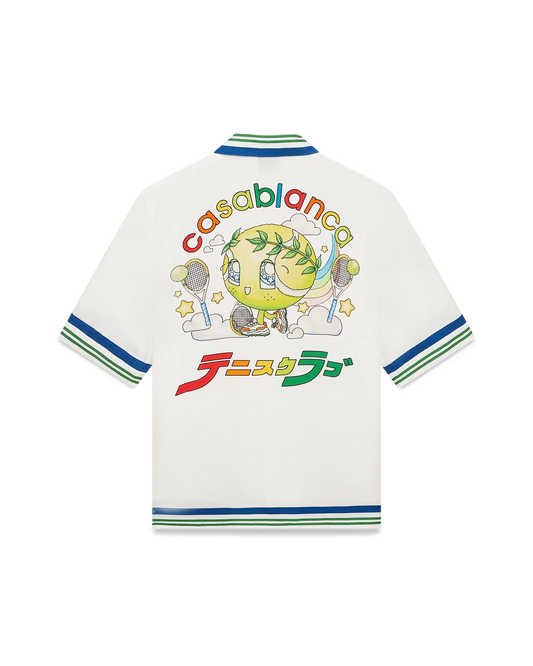 Tennis Mascot Short Sleeve Silk Twill Shirt | Casablanca Paris | Image 1