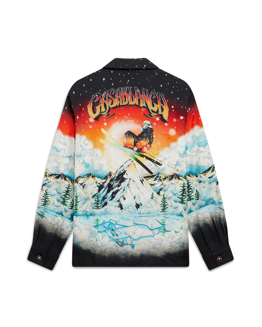 Ski Lake Long Sleeve Silk Twill Shirt | Casablanca Paris | Image 1