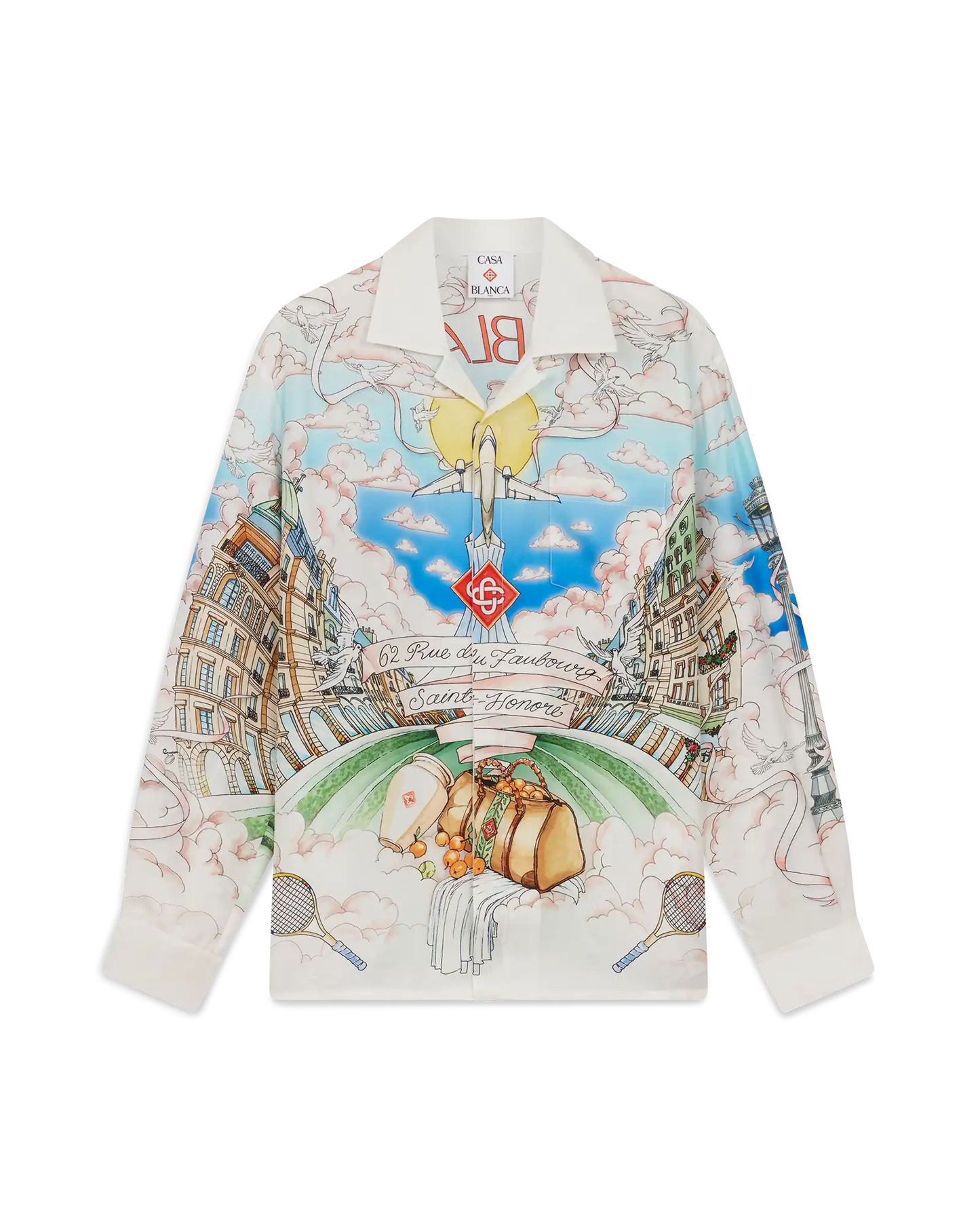 Paris Store Long Sleeve Silk Shirt | Casablanca Paris | Image 1