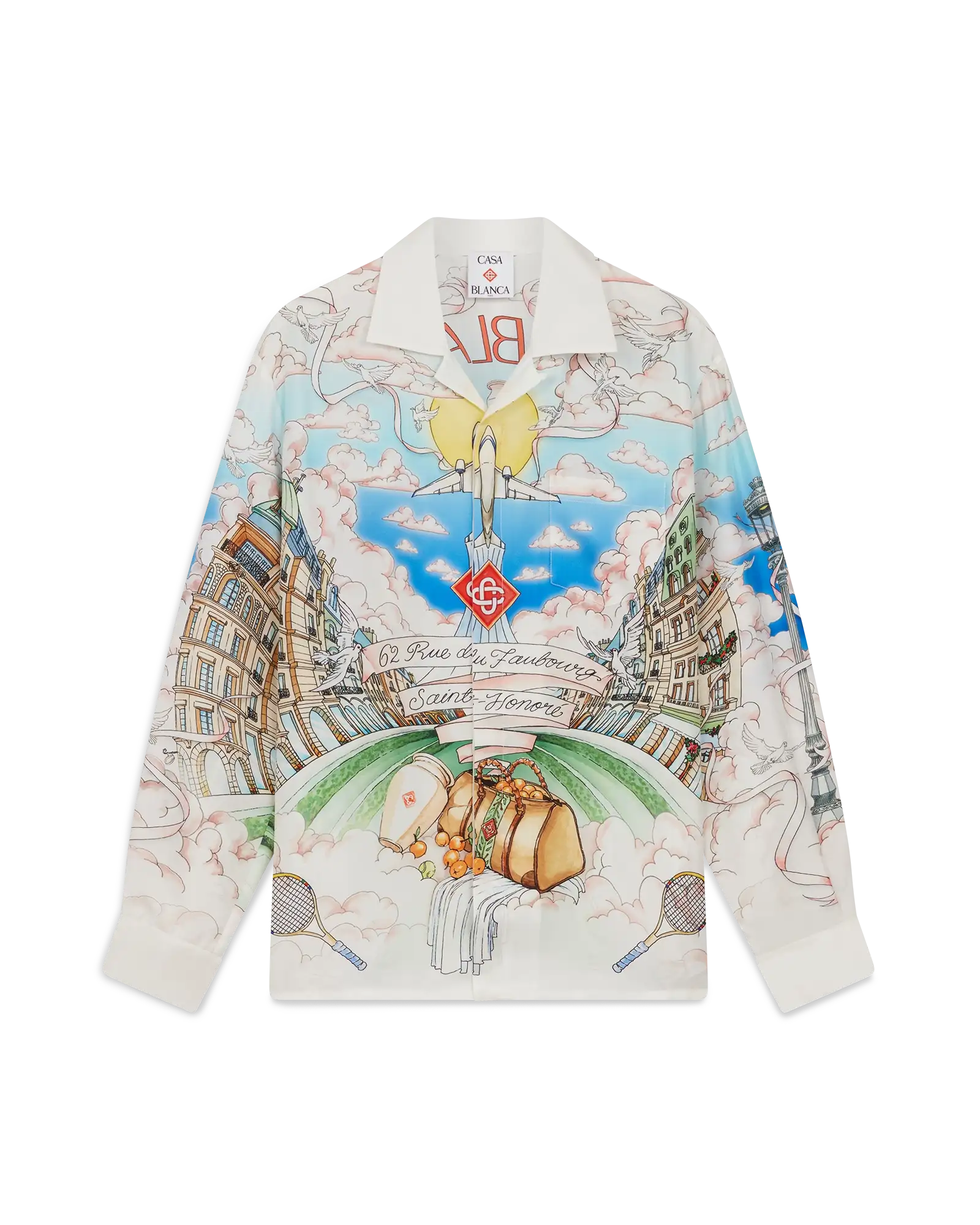 Paris Store Long Sleeve Silk Shirt | Casablanca Paris | Image 1