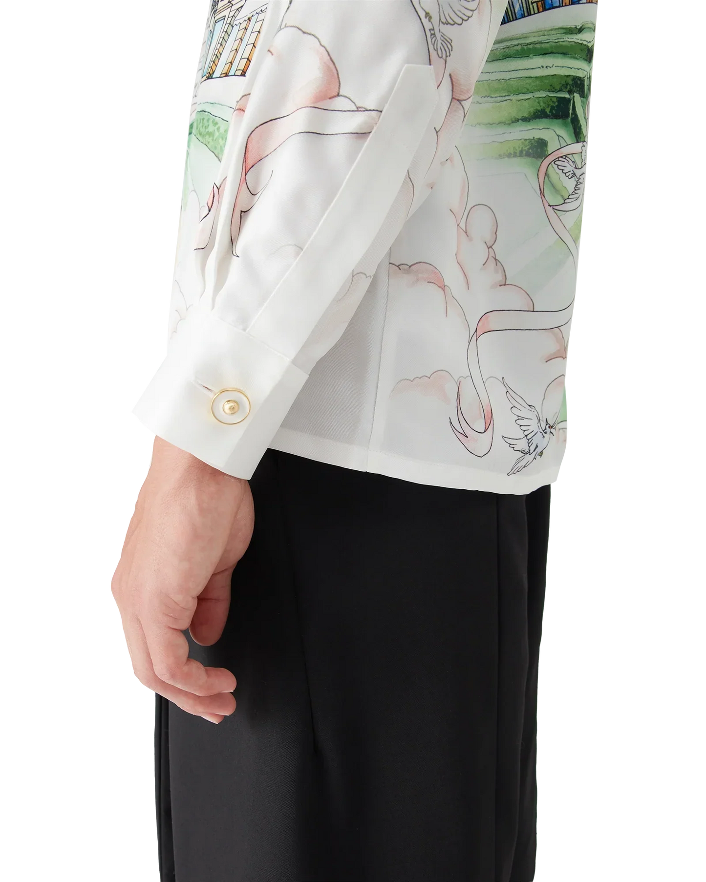 Paris Store Long Sleeve Silk Shirt | Casablanca Paris | Image 5
