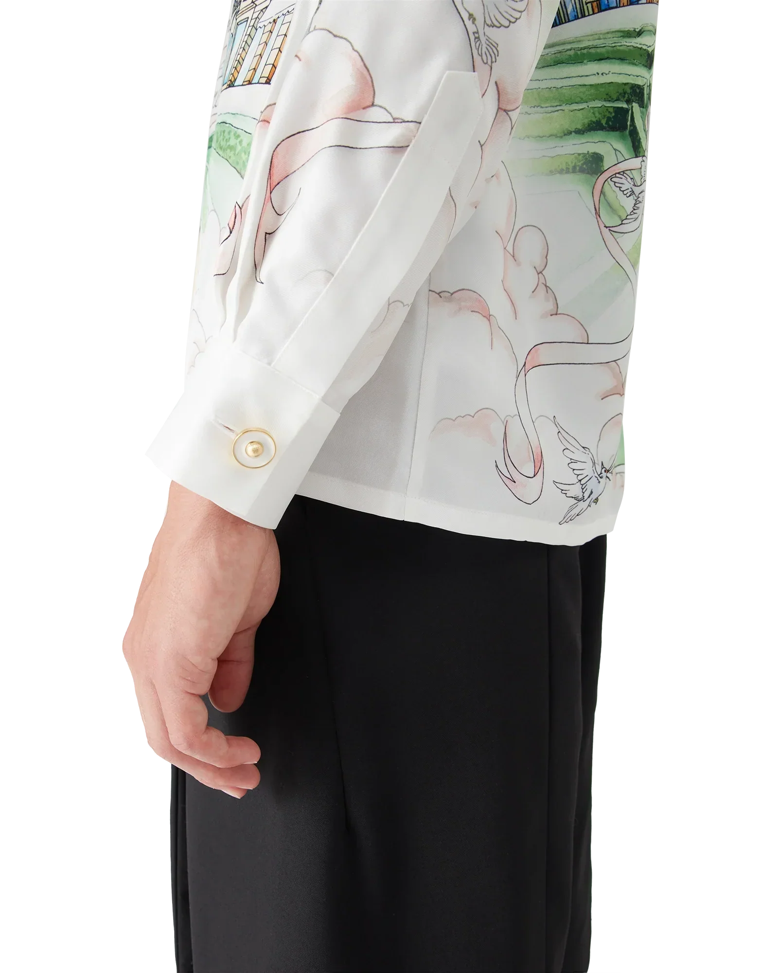 Paris Store Long Sleeve Silk Shirt | Casablanca Paris | Image 5