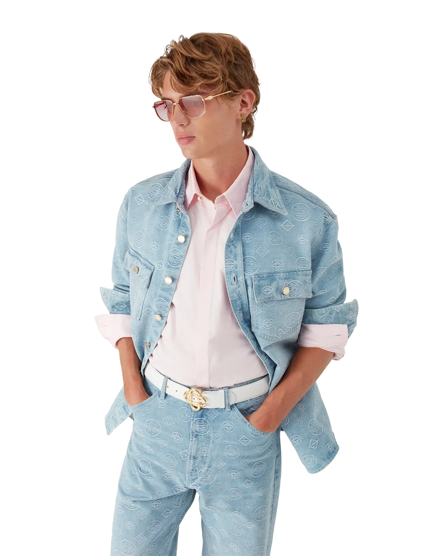 Denim Monogram Shirt | Casablanca Paris | Image 4