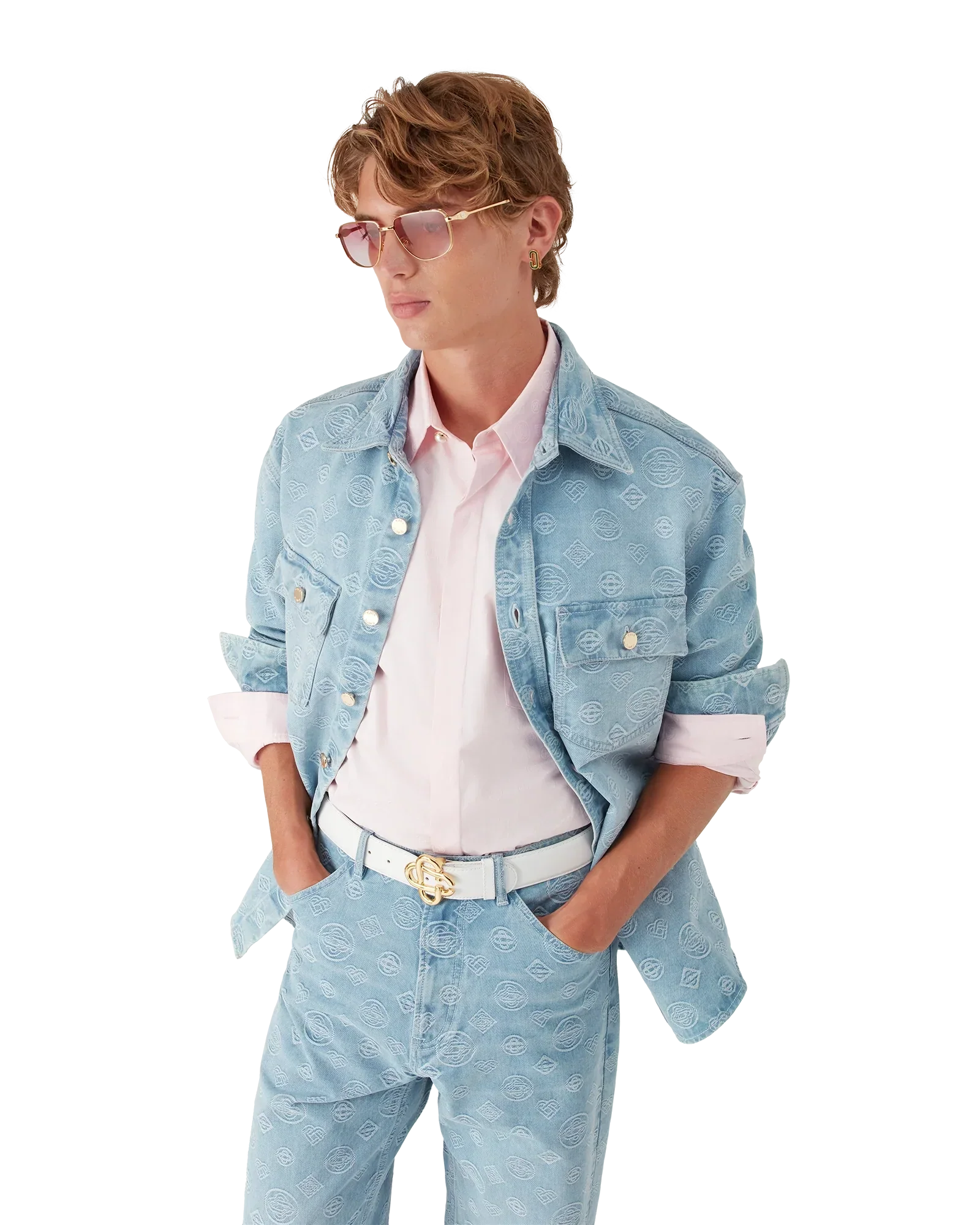 Denim Monogram Shirt | Casablanca Paris | Image 4