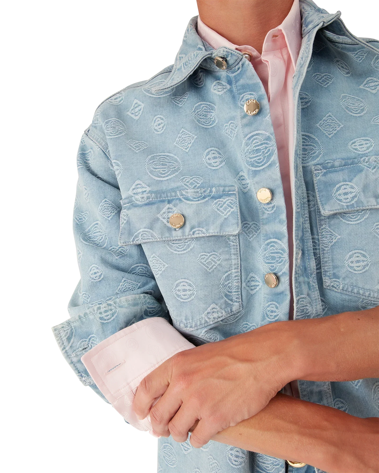 Denim Monogram Shirt | Casablanca Paris | Image 5