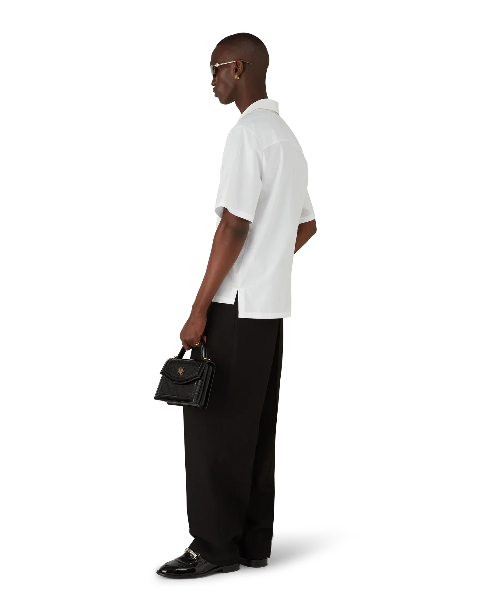 Cotton Poplin Embroidered Short Sleeve Shirt | Casablanca Paris | Image 3