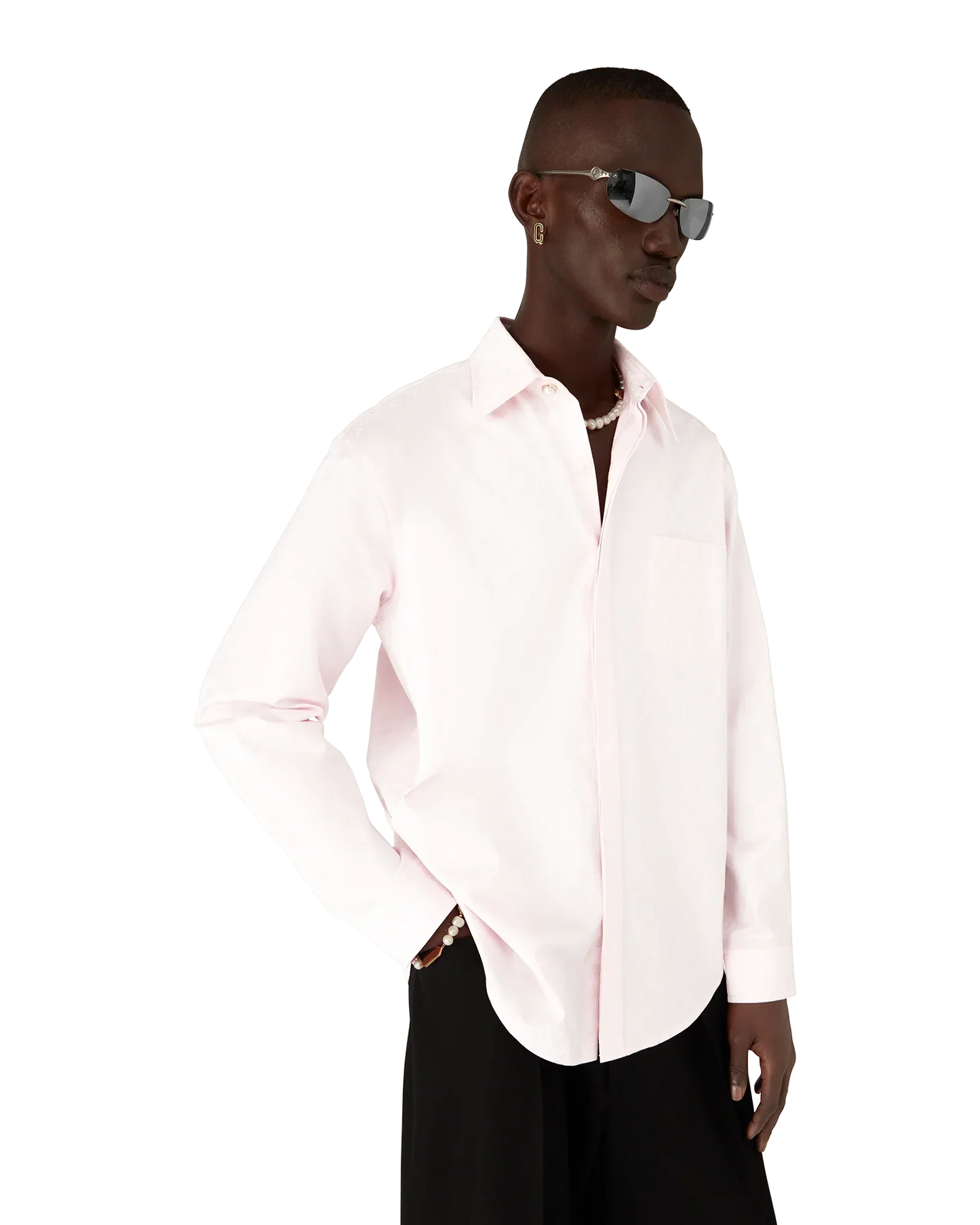 Cotton Monogram Long Sleeve Shirt | Casablanca Paris | Image 4