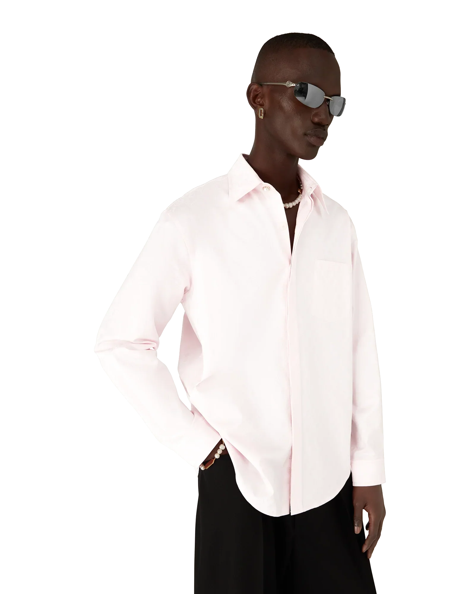 Cotton Monogram Long Sleeve Shirt | Casablanca Paris | Image 4