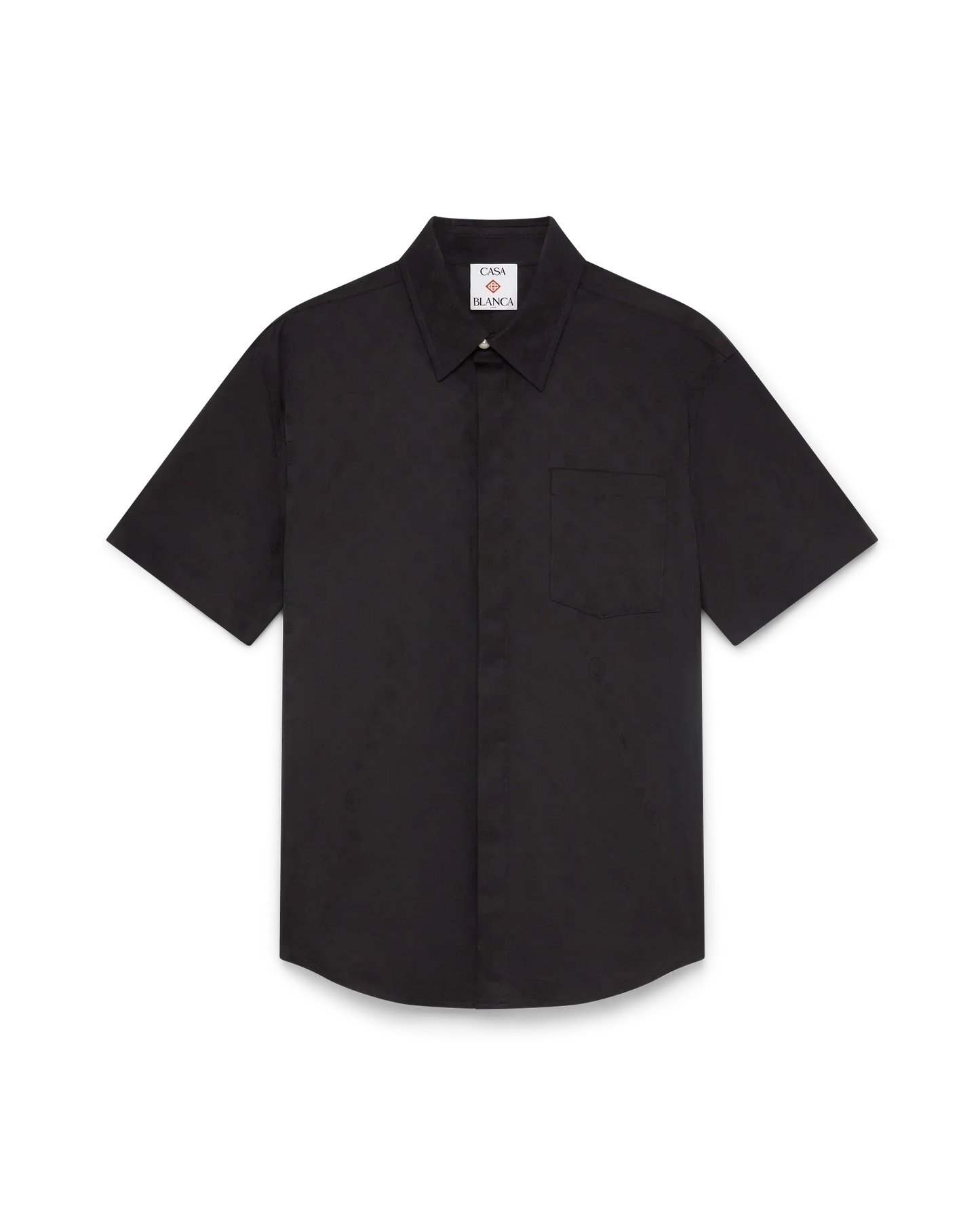 Cotton Monogram Short Sleeve Shirt | Casablanca Paris | Image 1