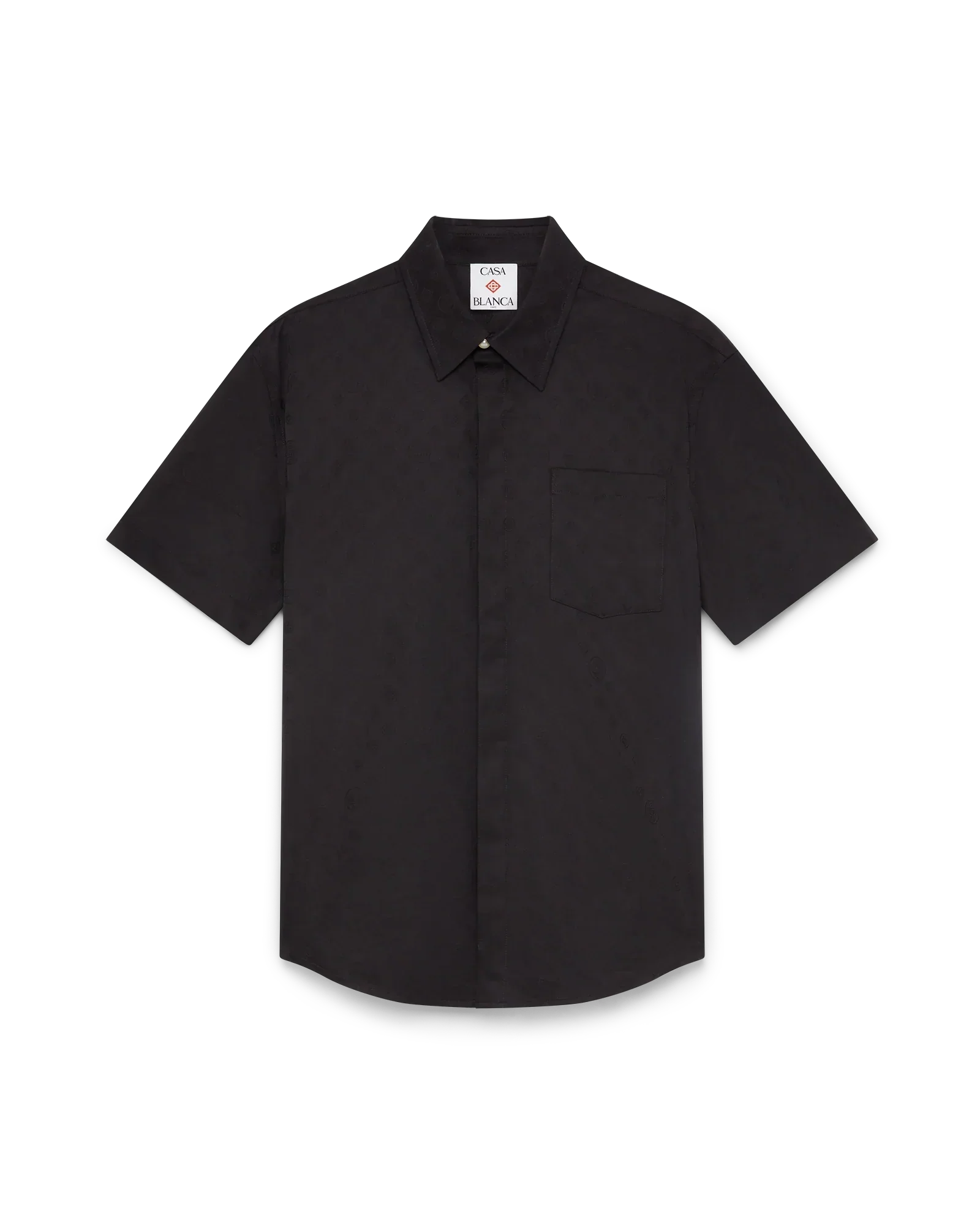 Cotton Monogram Short Sleeve Shirt | Casablanca Paris | Image 1