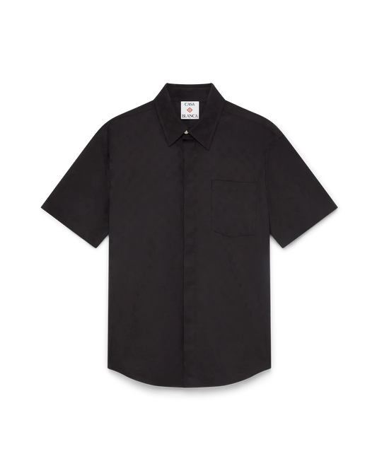 Cotton Monogram Short Sleeve Shirt | Casablanca Paris | Image 1