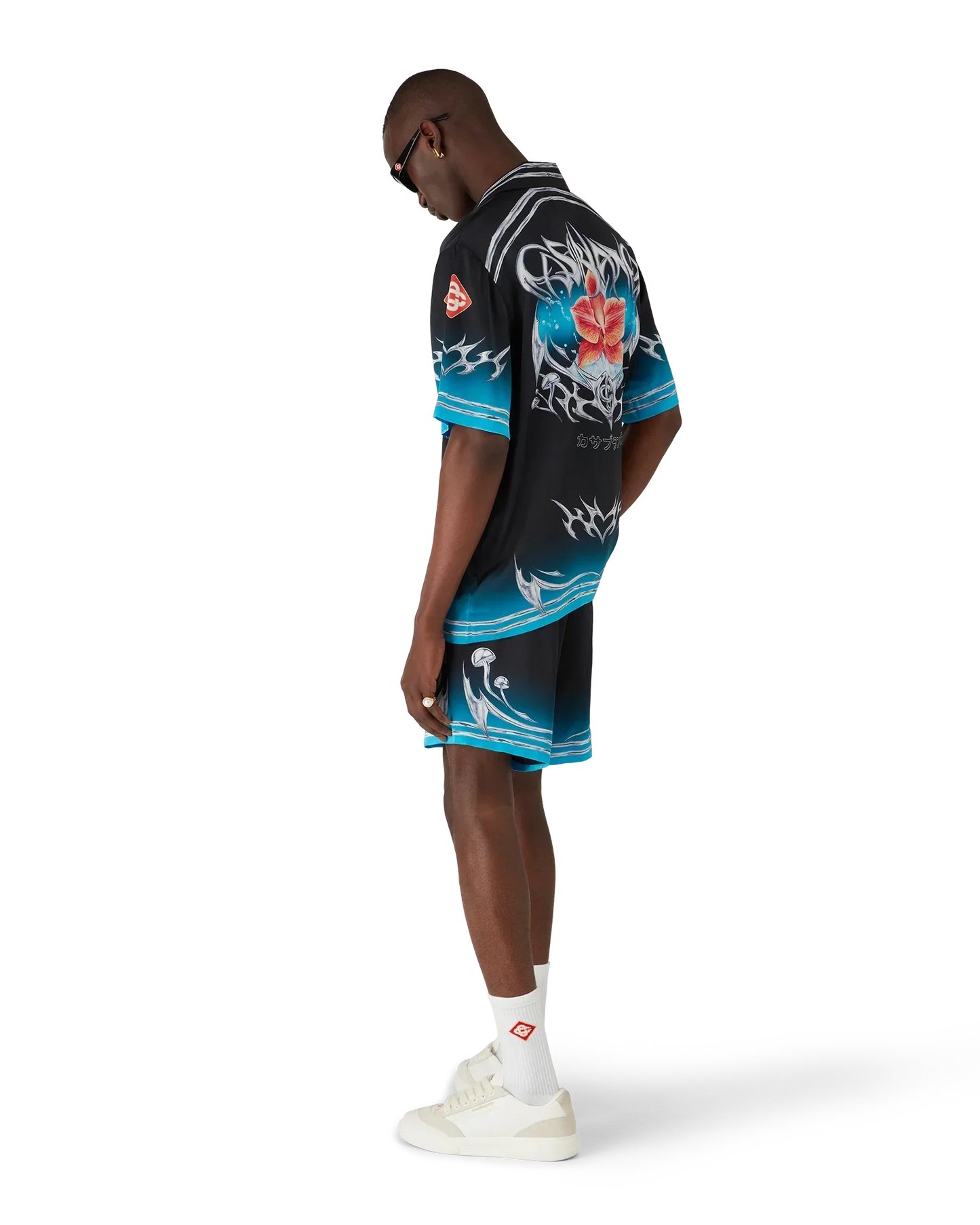Blades Silk Satin Shorts | Casablanca Paris | Image 3