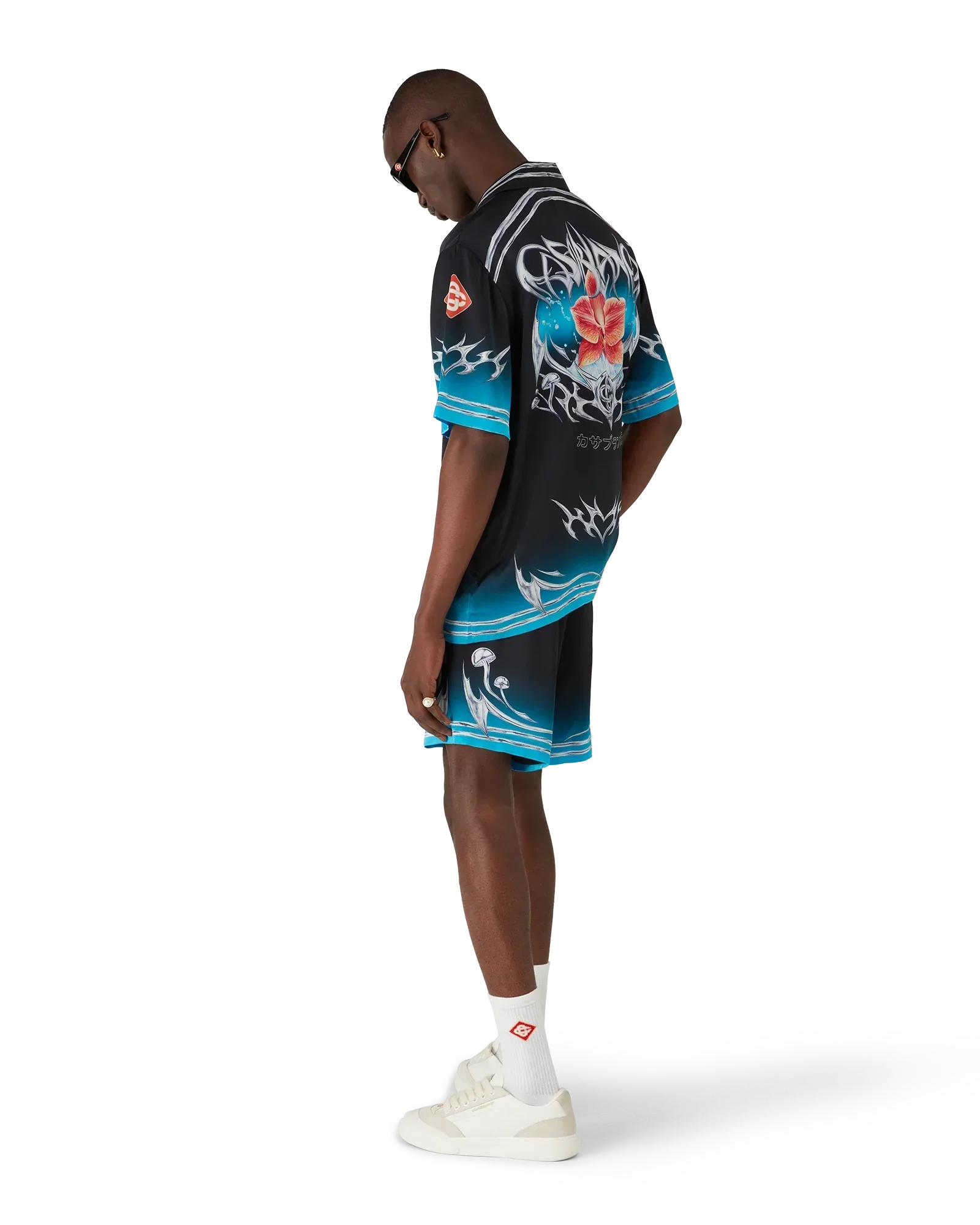 Blades Silk Satin Shorts | Casablanca Paris | Image 3