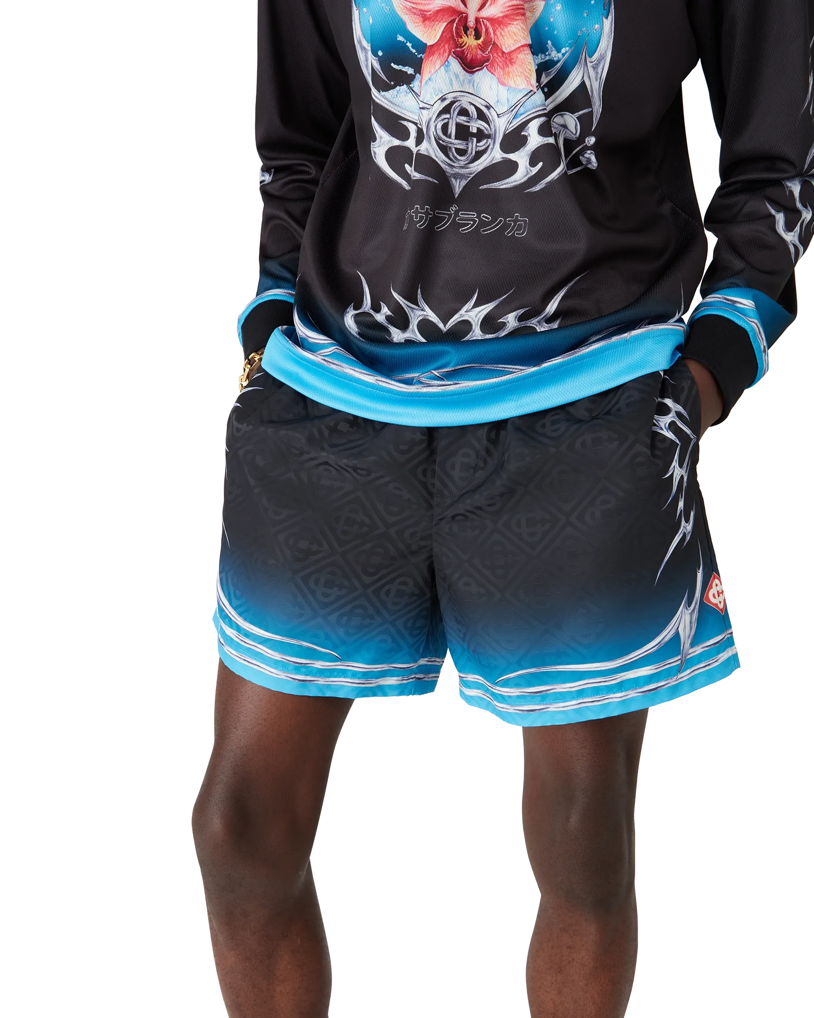 Blades Jacquard Swim Shorts | Casablanca Paris | Image 5