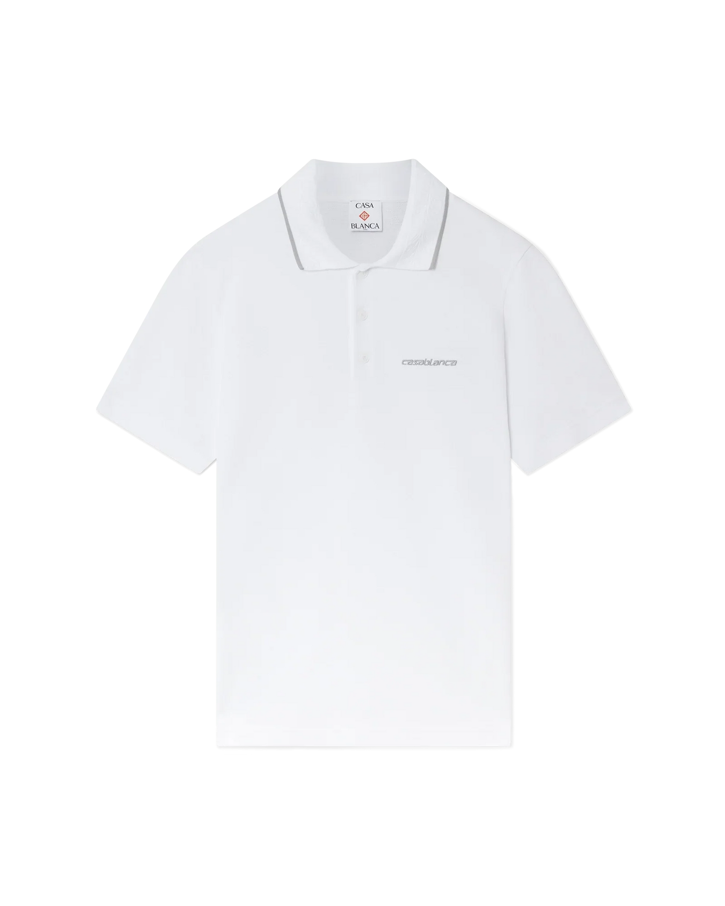 Laurel Pique Short Sleeve Polo Shirt | Casablanca Paris | Image 1
