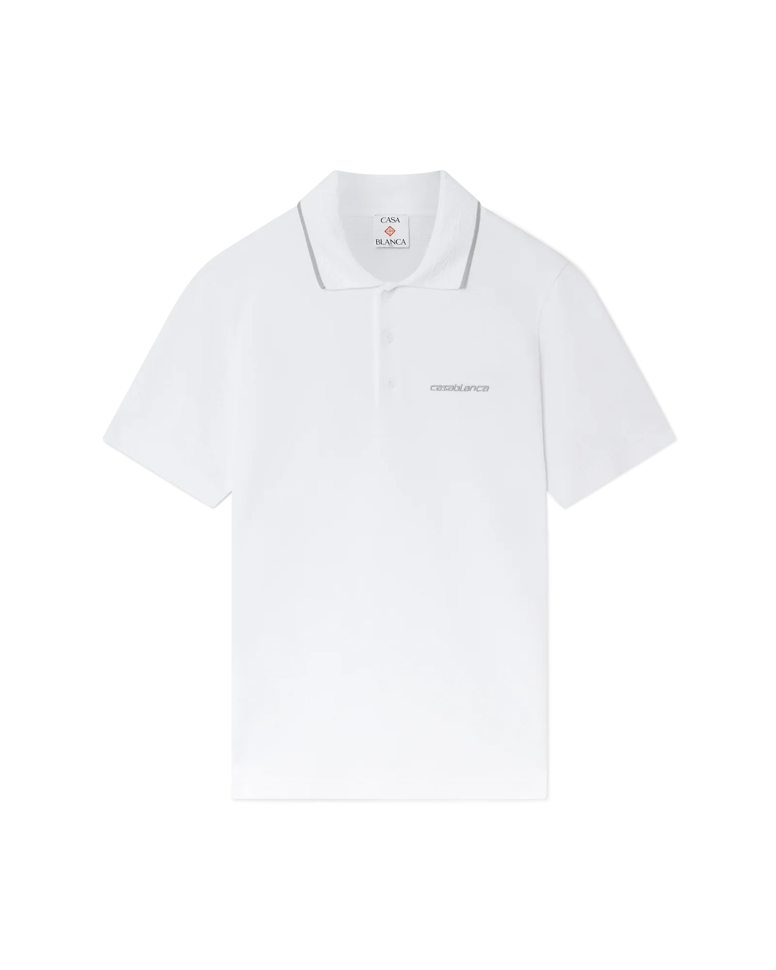 Laurel Pique Short Sleeve Polo Shirt | Casablanca Paris | Image 1
