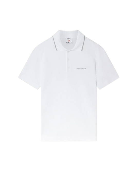 Laurel Pique Short Sleeve Polo Shirt | Casablanca Paris | Image 1
