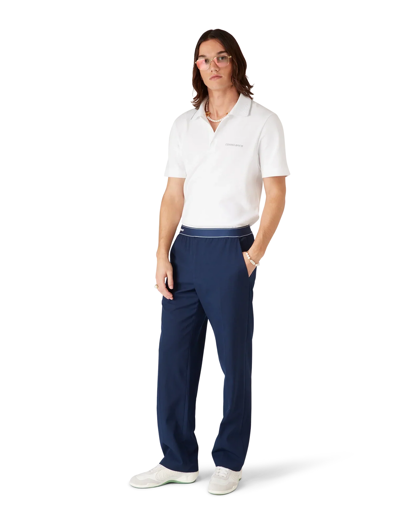 Laurel Pique Short Sleeve Polo Shirt | Casablanca Paris | Image 2