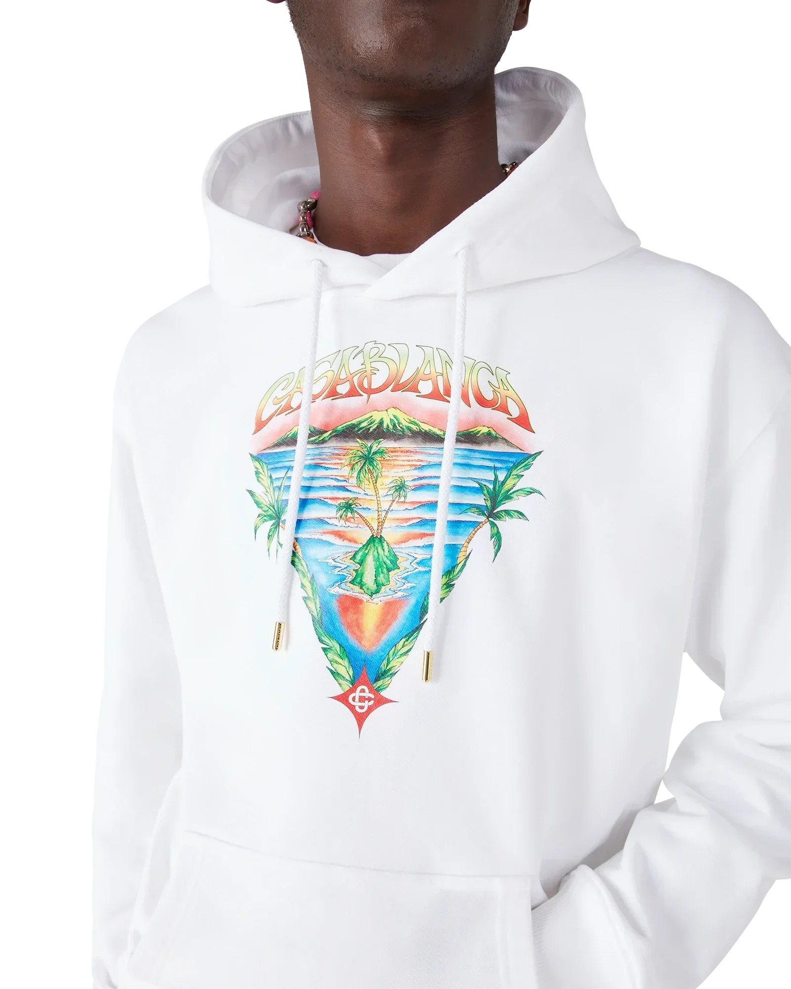 Innocence Triangle Long Sleeve Hooded Sweatshirt | Casablanca Paris | Image 5