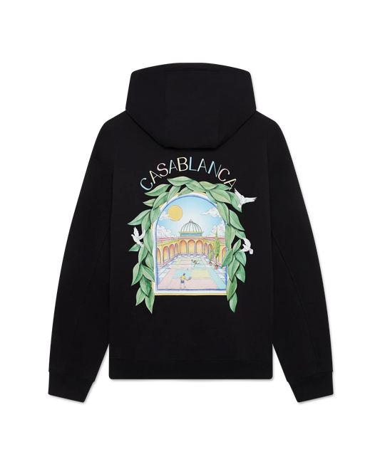 Black L'Arche Hooded Sweatshirt | Casablanca Paris | Image 1