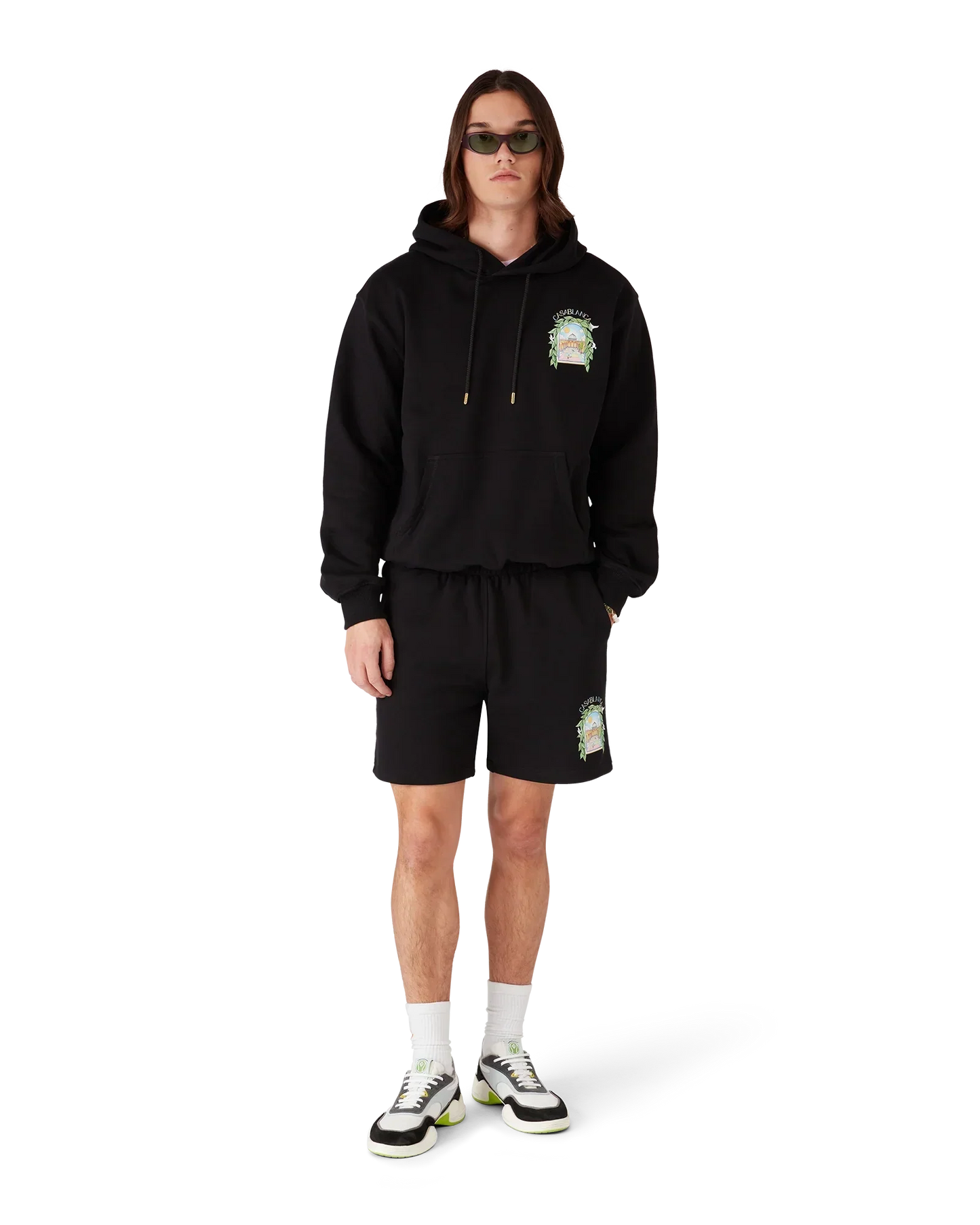 Black L'Arche Hooded Sweatshirt | Casablanca Paris | Image 2